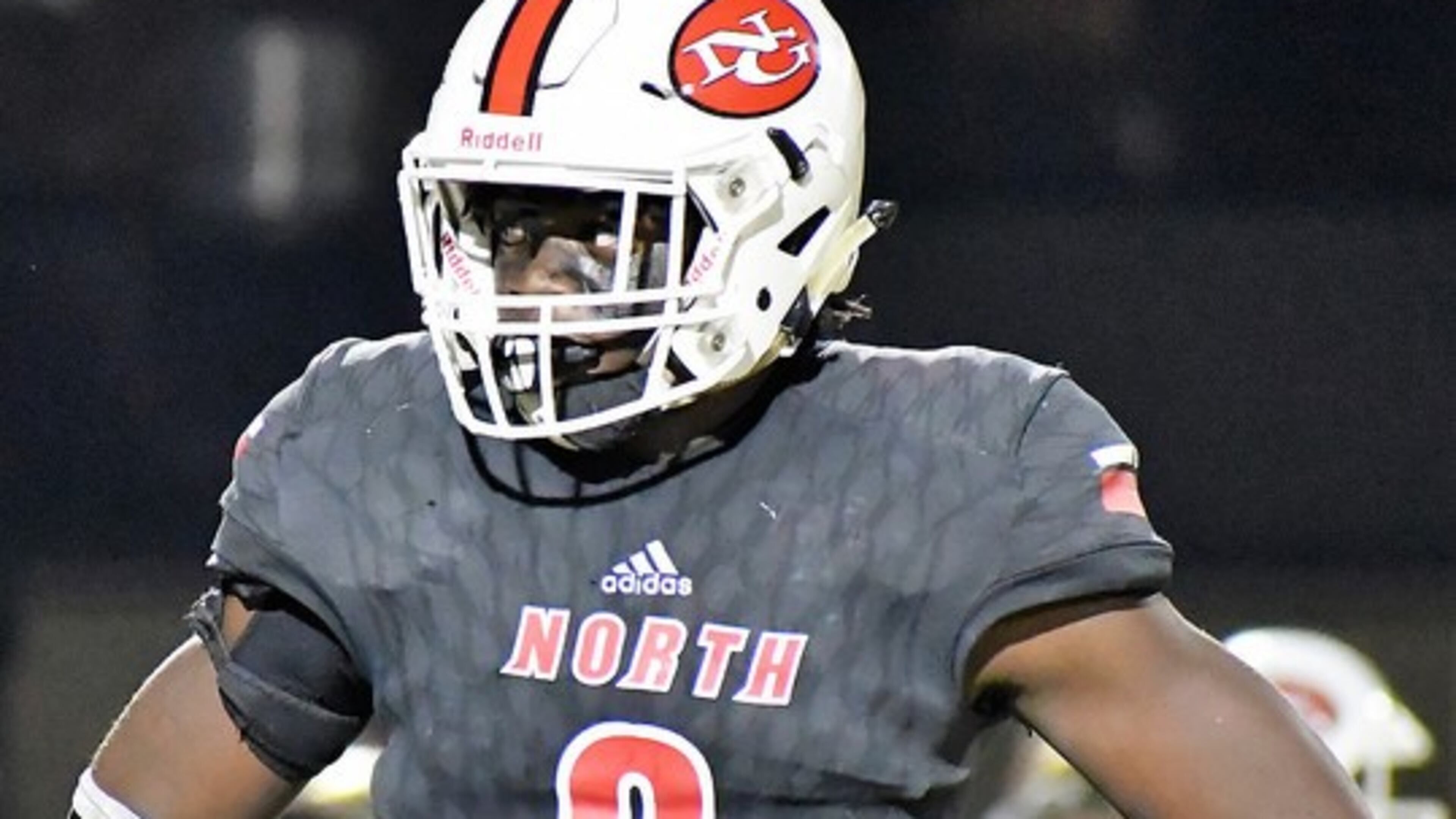 North Gwinnett linebacker Jayden McDonald, who is committed to Rutgers, has 13 tackles for losses and 11 sacks on the season.