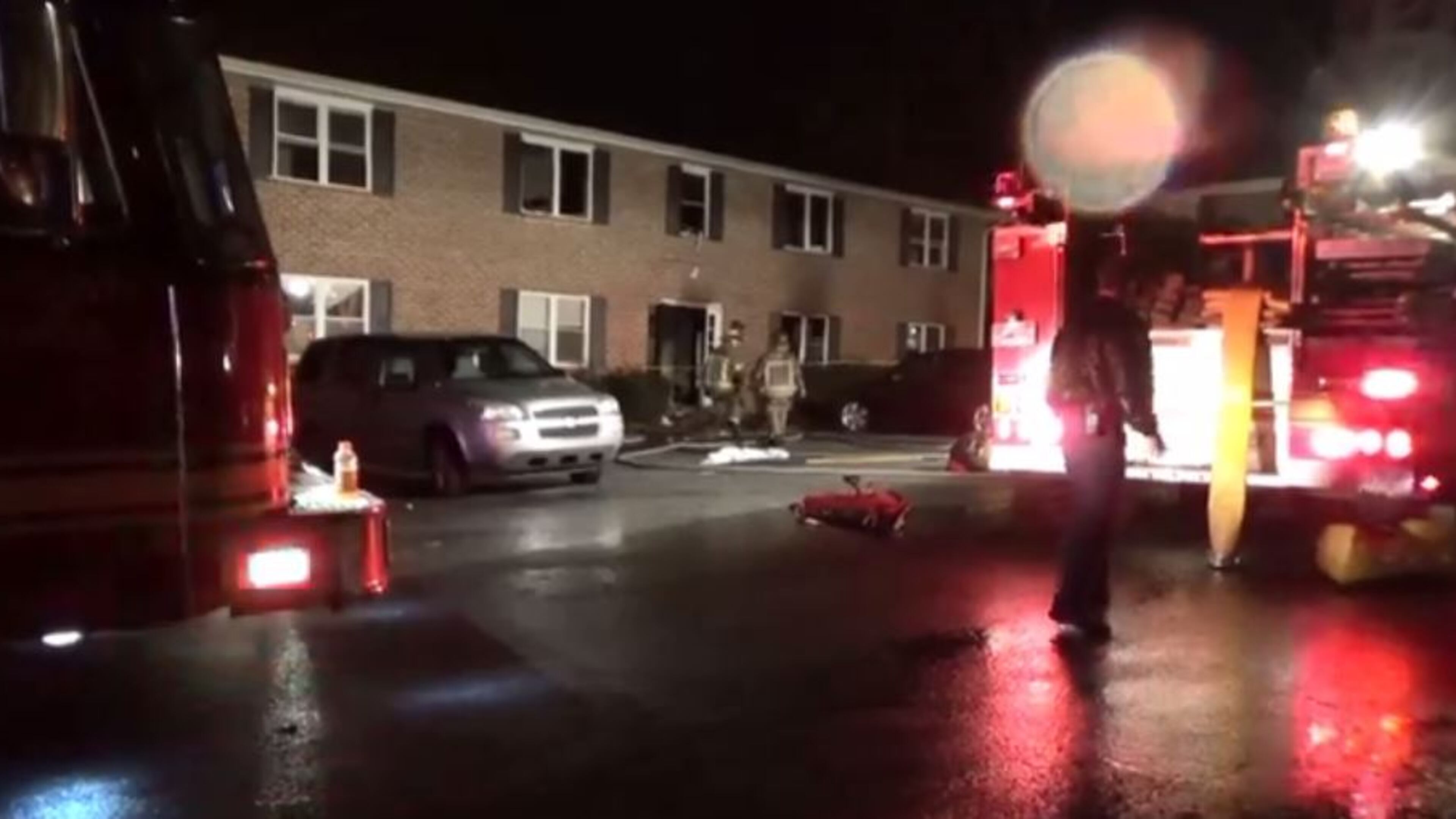 Six people were rescued from a fire at an apartment complex in Gwinnett County. (Credit: Gwinnett County Fire)