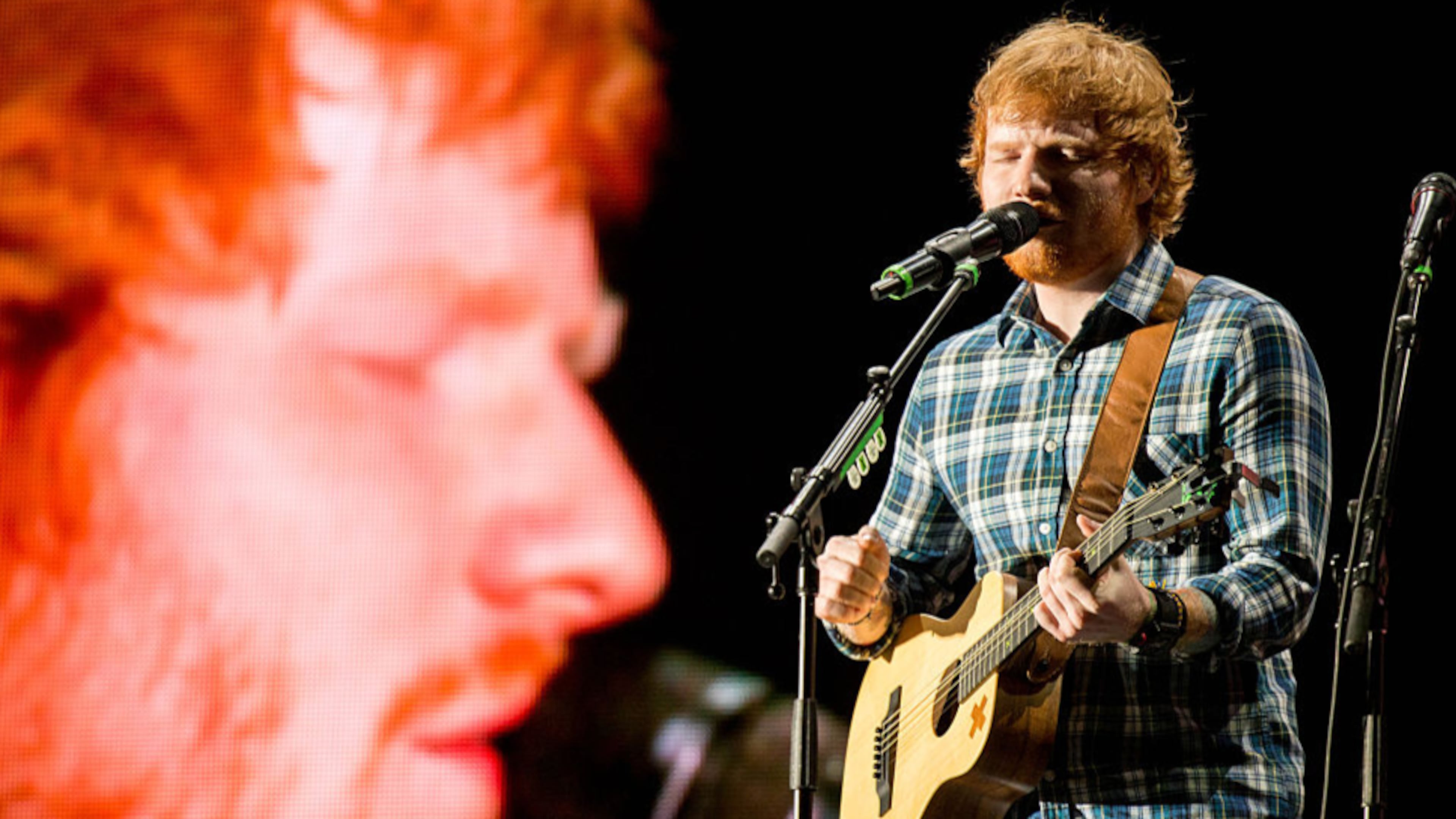 LAS VEGAS, NV - MAY 15: Recording artist Ed Sheeran performs onstage during Rock in Rio USA at the MGM Resorts Festival Grounds on May 15, 2015 in Las Vegas, Nevada. (Photo by Christopher Polk/Getty Images)