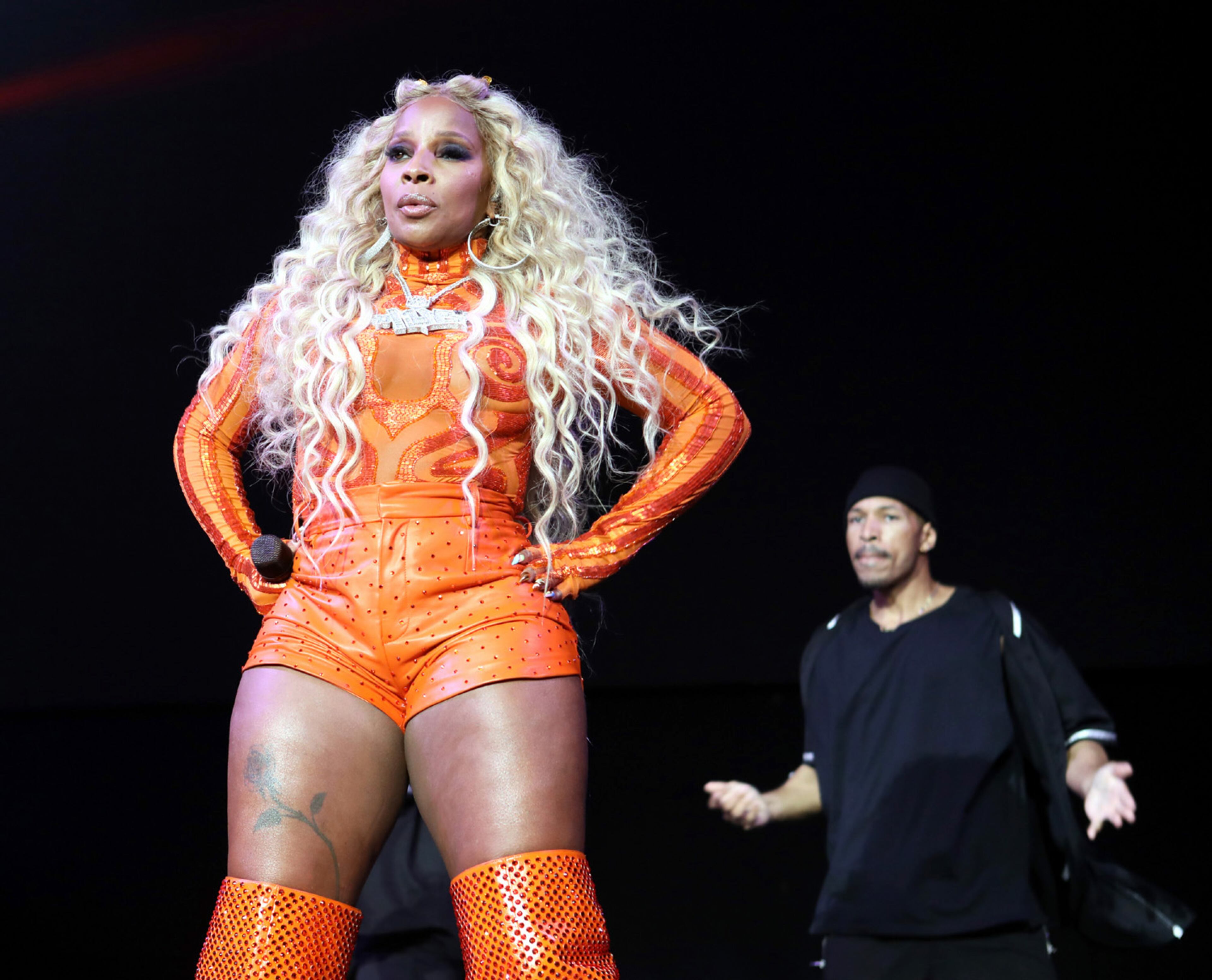 Mary J Blige (above) brought her Strength of a Woman Tour to packed State Farm Arena on Saturday, May 7, 2022. The concert also featured Chaka Khan, Xscape, City Girls, Queen Naija, Dionne Farris, Baby Tate and Omeretta the Great. This culminated a weeklong series of special events, activities and seminars in Atlanta focusing on Black women empowerment. (Photo: Robb Cohen for The Atlanta Journal-Constitution)