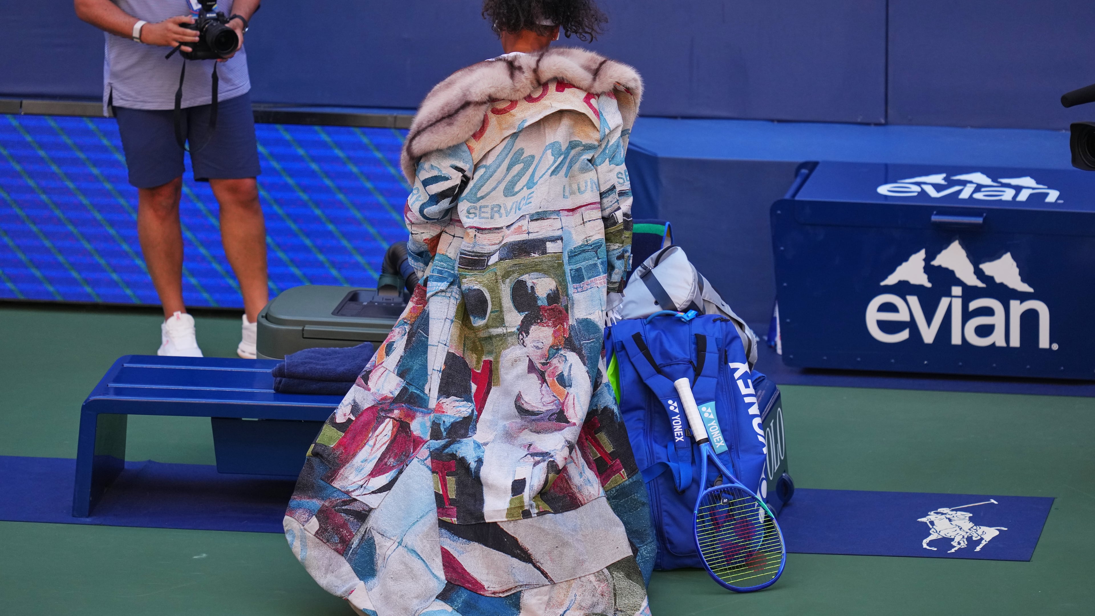Naomi Osaka, of Japan, arrives for a match against Elena Rybakina, of Kazakhstan, during the fourth round of the U.S. Open tennis championships, Monday, Sept. 7, 2026, in New York. (AP Photo/Kirsty Wigglesworth)