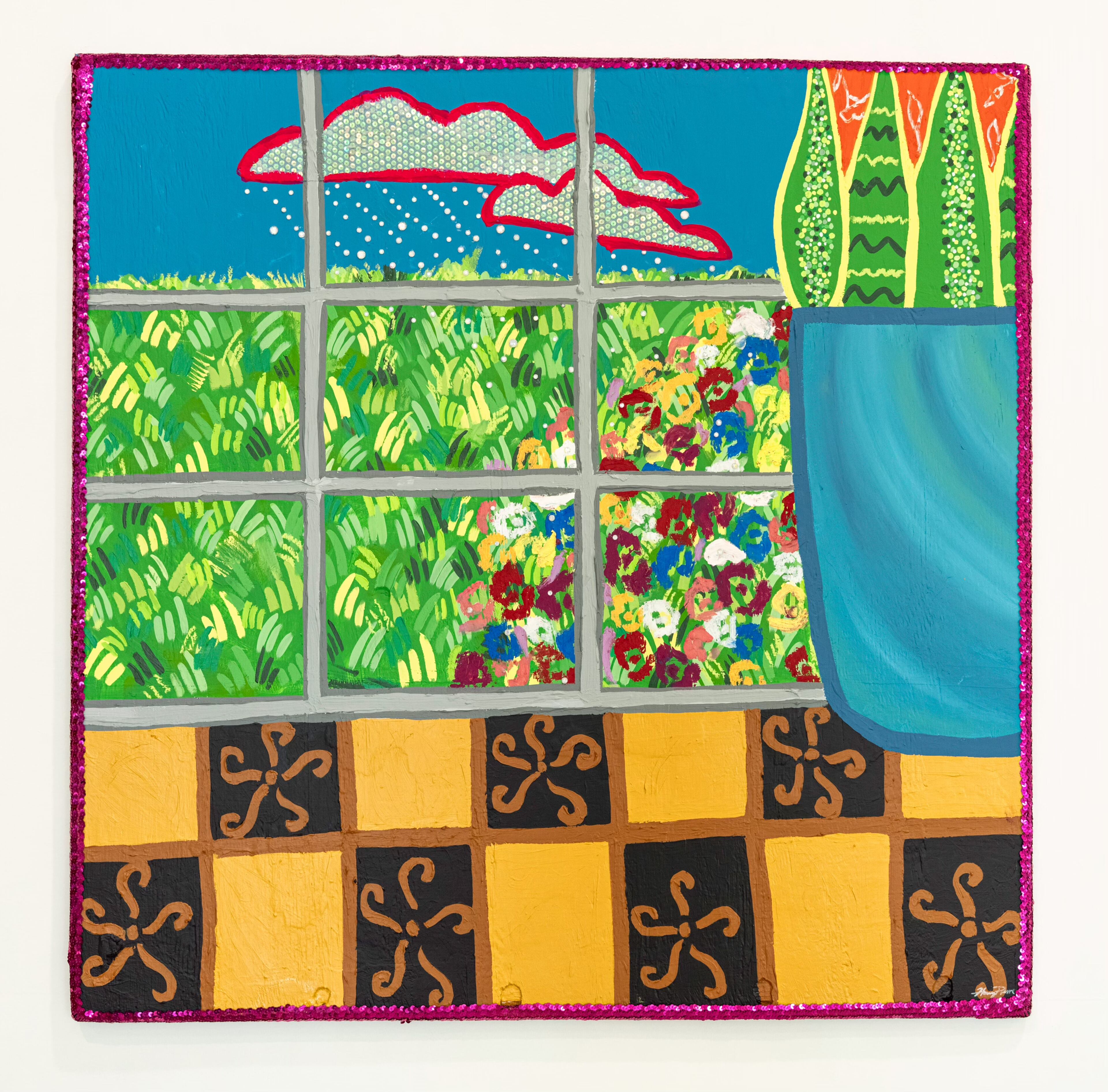 "Rainy Days in the Sunroom" (2025) by Honey Pierre.