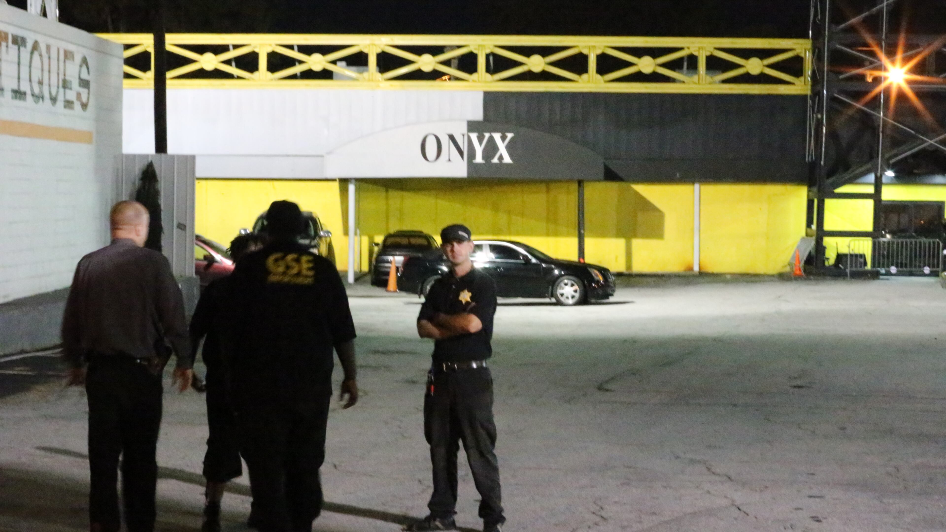 A security guard was shot and wounded early Wednesday outside a northeast Atlanta nightclub, police said.