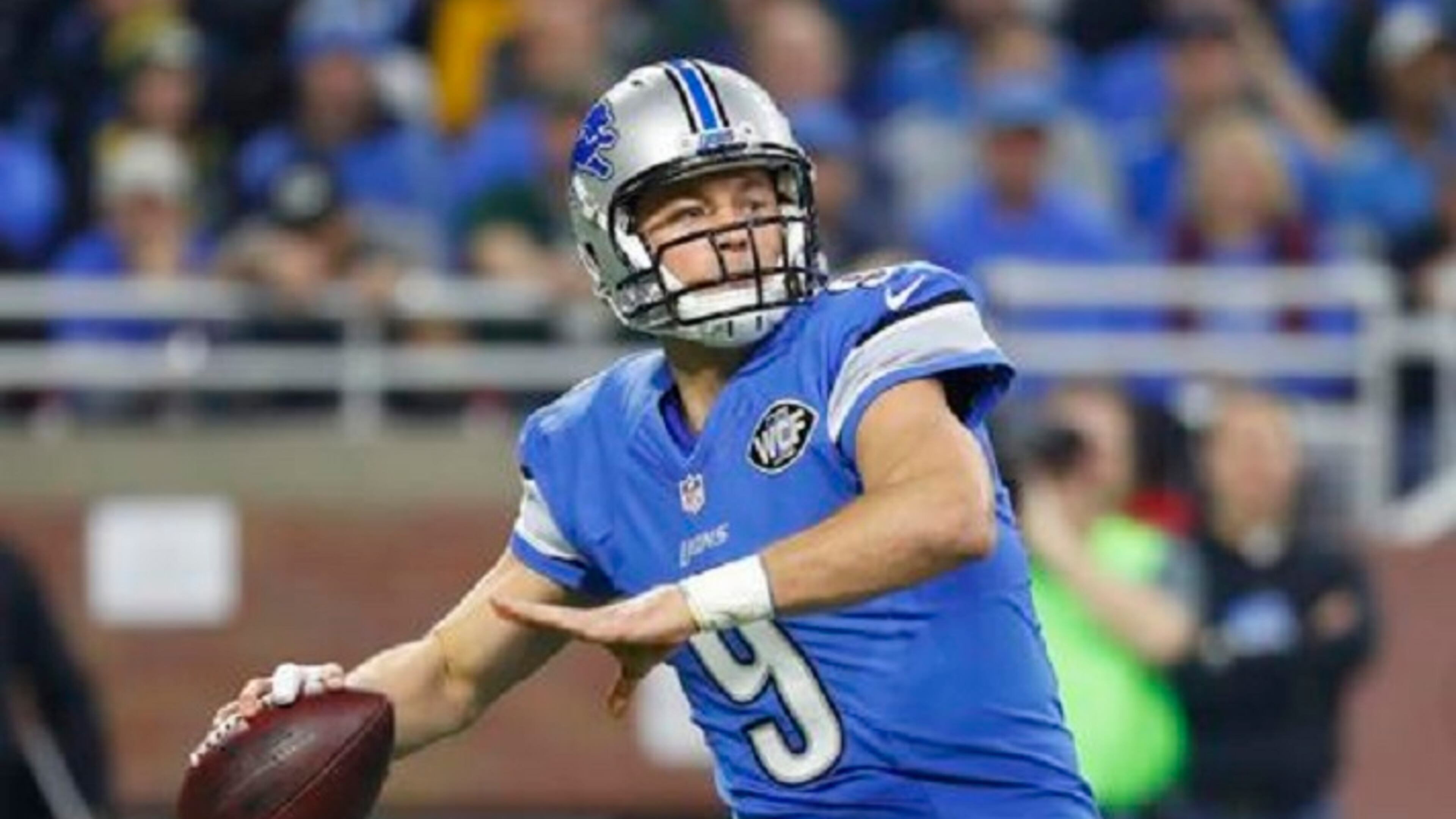FILE - In this Jan. 1, 2017, file photo, Detroit Lions quarterback Matthew Stafford throws during the first half of an NFL football game against the Green Bay Packers, in Detroit. The Lions play against the Seattle Seahawks in a Wild Card playoff game on Saturday, Jan. 7.(AP Photo/Paul Sancya, File)