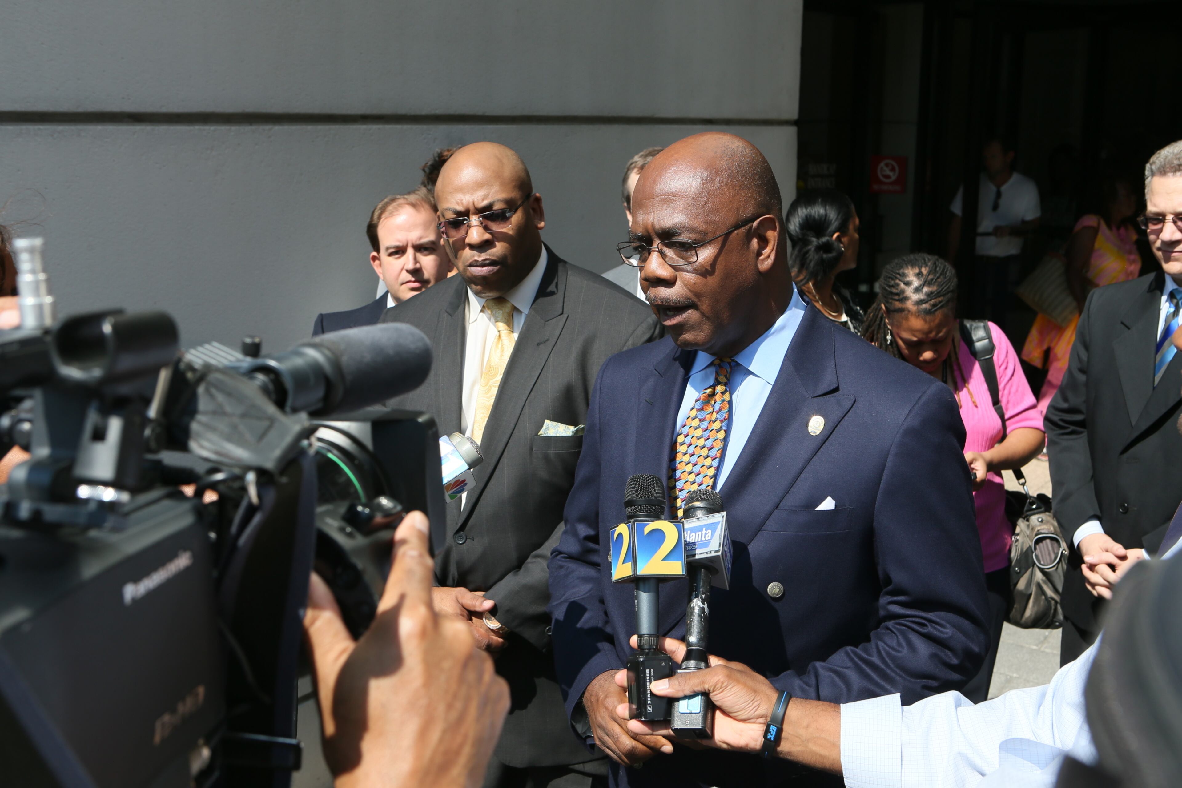 Fulton County DA Paul Howard talks to media after A jury acquitted Tamara Cotman, a former area director with oversight of 21 schools in north Atlanta, of charges that she influenced a witness who claimed Cotman instructed principals to tell investigators to “go to hell.”