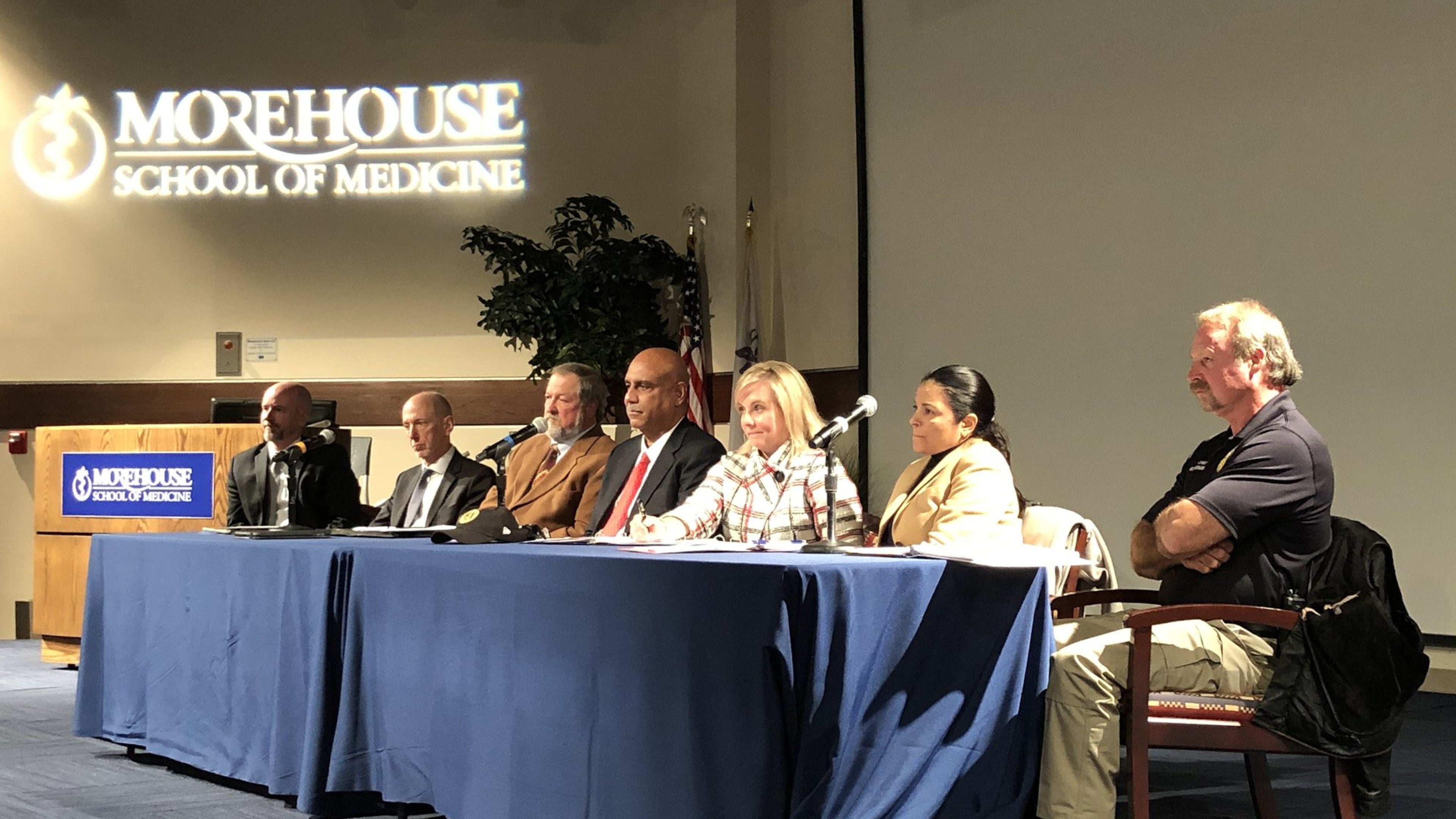 The Georgia Access to Medical Cannabis Commission met for the first time Wednesday at the Morehouse School of Medicine in Atlanta. The commission is responsible for finding ways to provide medical marijuana oil to registered patients. MARK NIESSE / MARK.NIESSE@AJC.COM