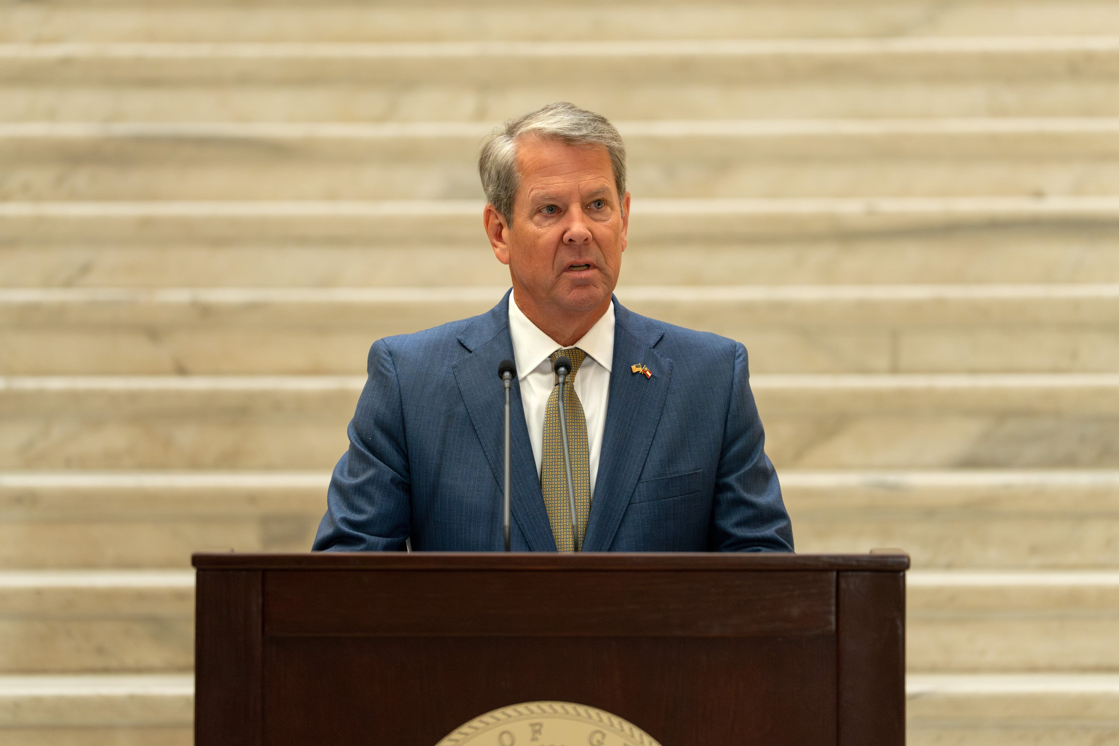 Georgia Gov. Brian Kemp, seen here at the state Capitol last month. (Ben Hendren for the AJC)