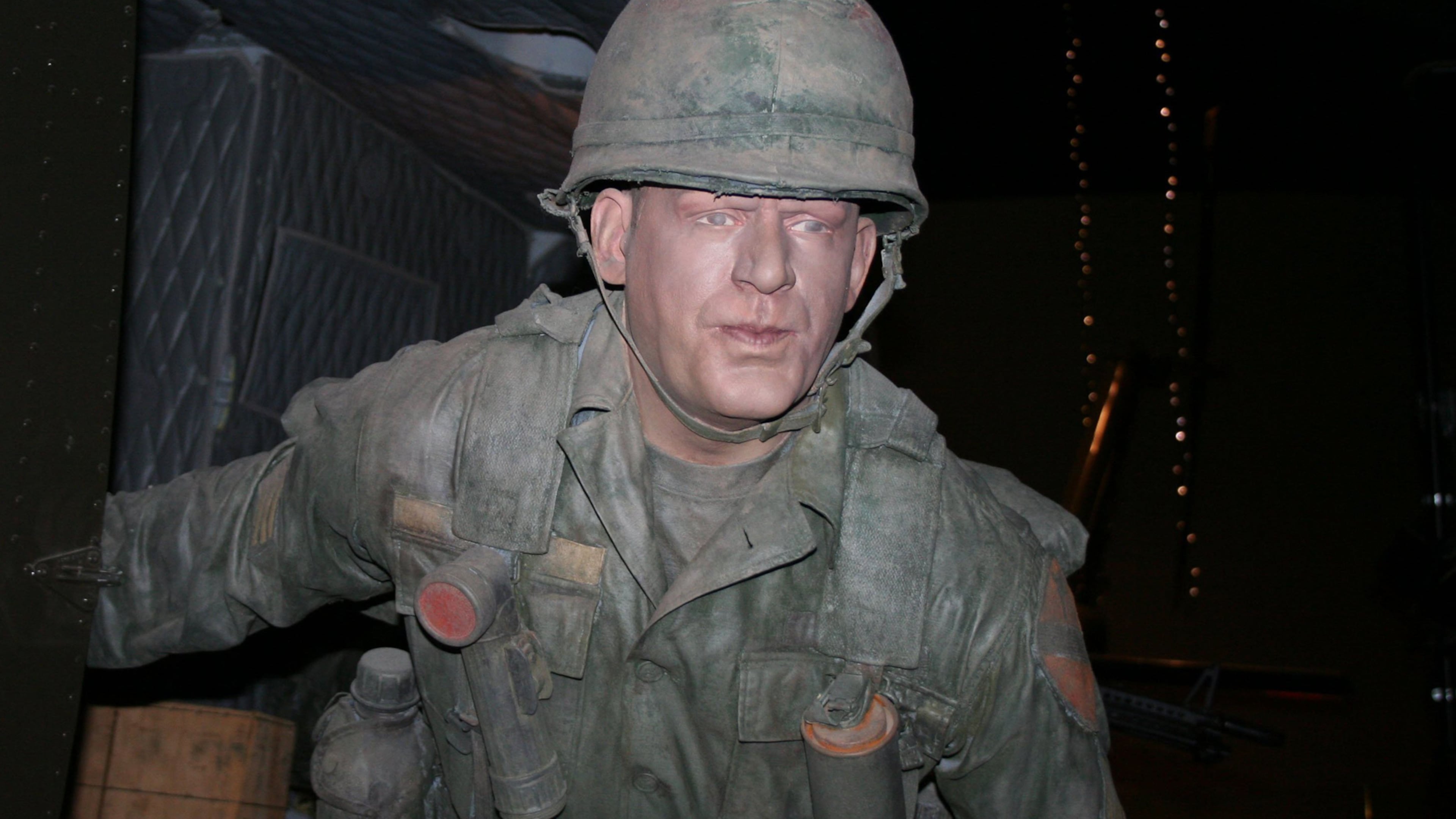 The "Last 100 Yards" exhibit at the museum includes lifelike mannequins created from body casts of Fort Benning soldiers. They're used to portray American infantrymen from many of the nation's wars.