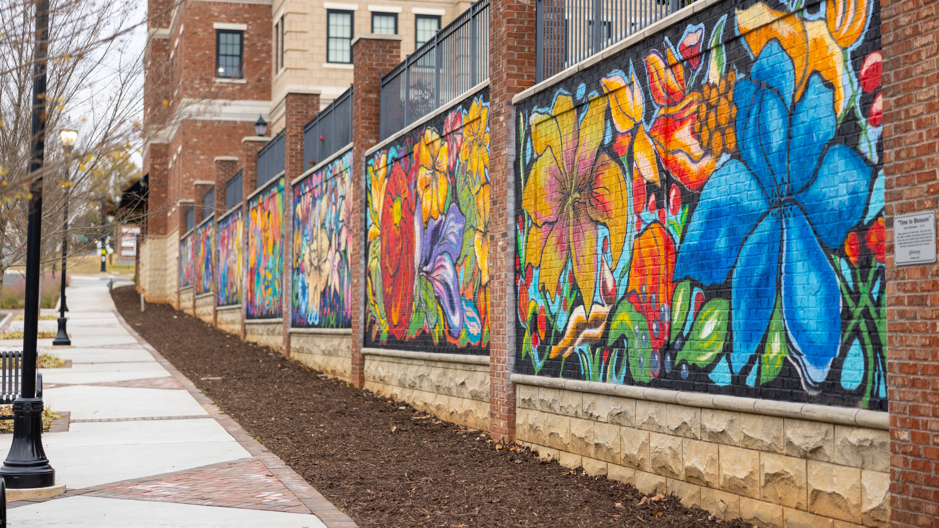 Time to Blossom mural in Suwanee on November 19, 2022