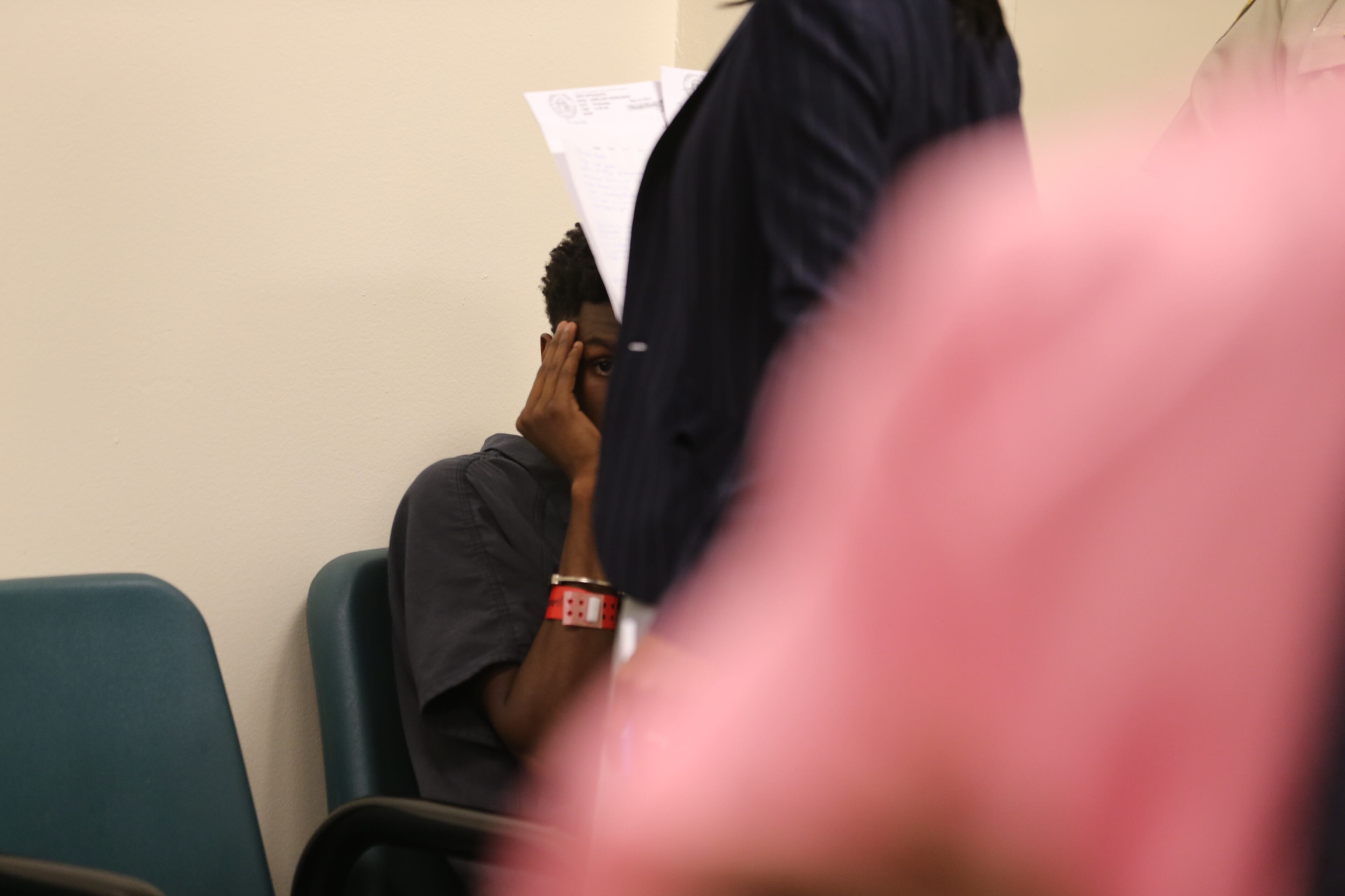 Marcellus Brooks, who allegedly shot five people near Therrell High School on May 13, appeared in court on May 14, 2014. Brooks is being held at the Fulton County jail on five counts of aggravated assault.