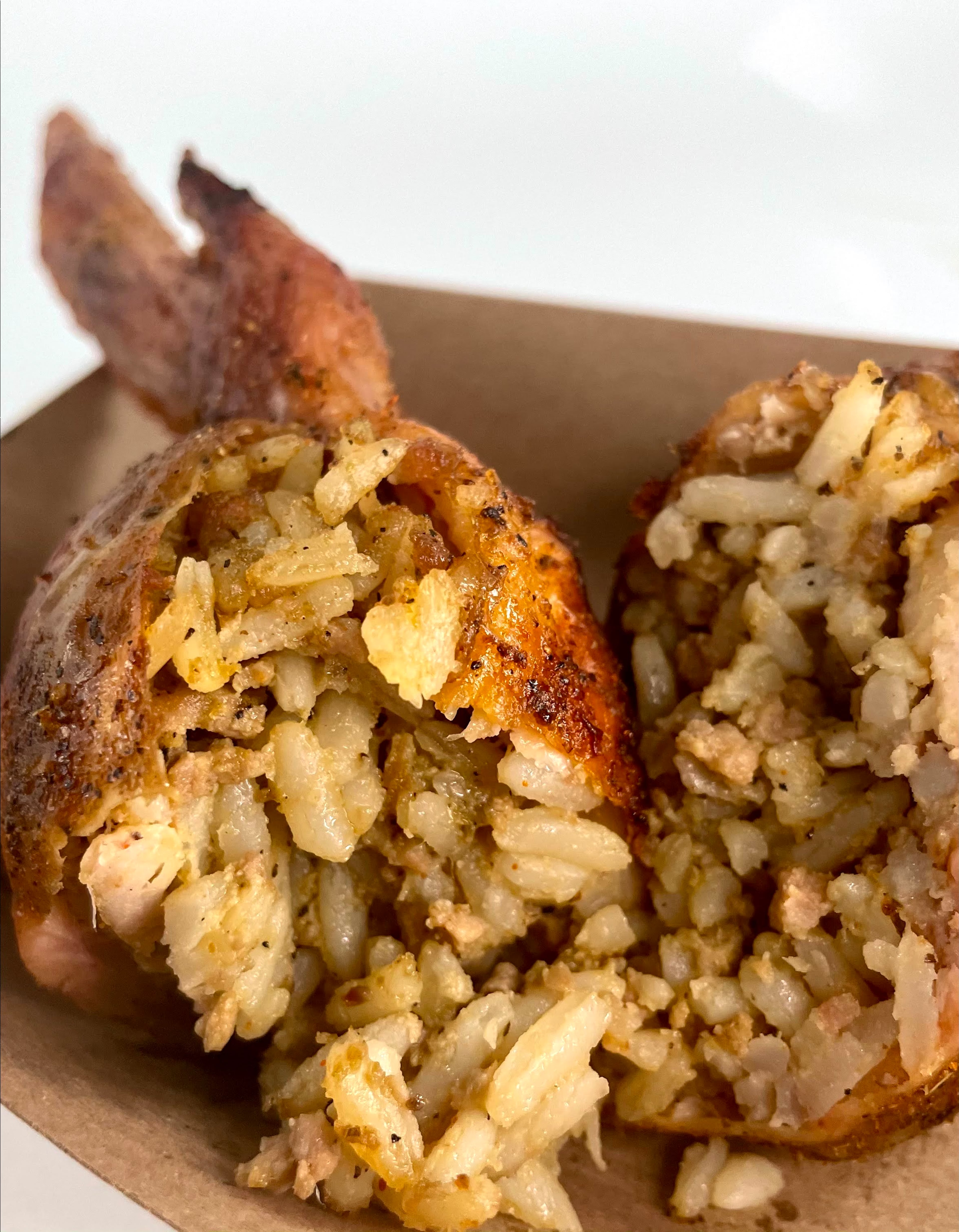 Bird Run’s Cajun boudin-stuffed chicken wings. (Courtesy of Bird Run)