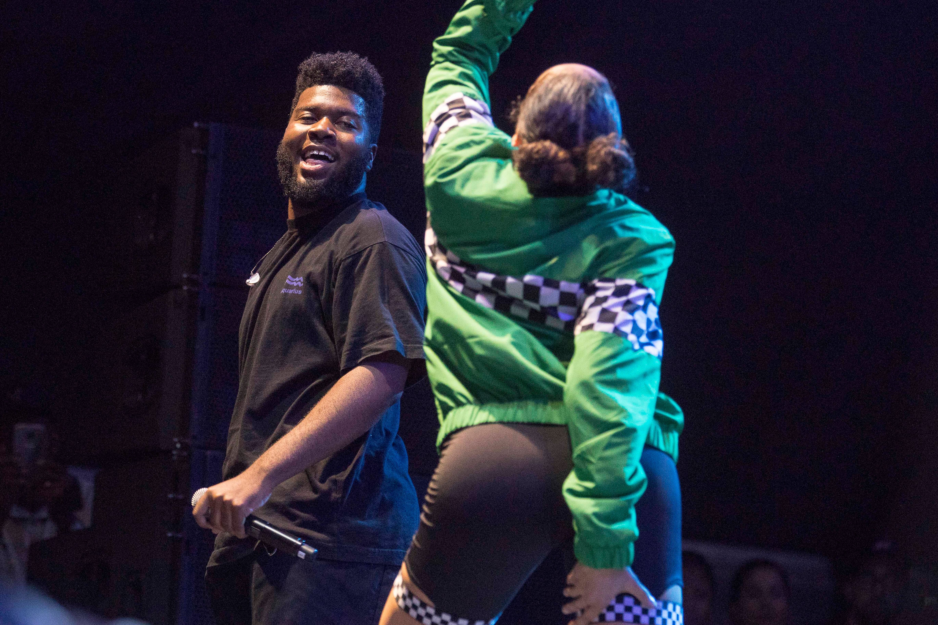 09/16/2018 -- Atlanta, Georgia -- Khalid performs at the Great Southeast Music Hall stage during the Music Midtown festival at Piedmont Park in Atlanta, Sunday, September 16, 2018. (ALYSSA POINTER/ALYSSA.POINTER@AJC.COM)