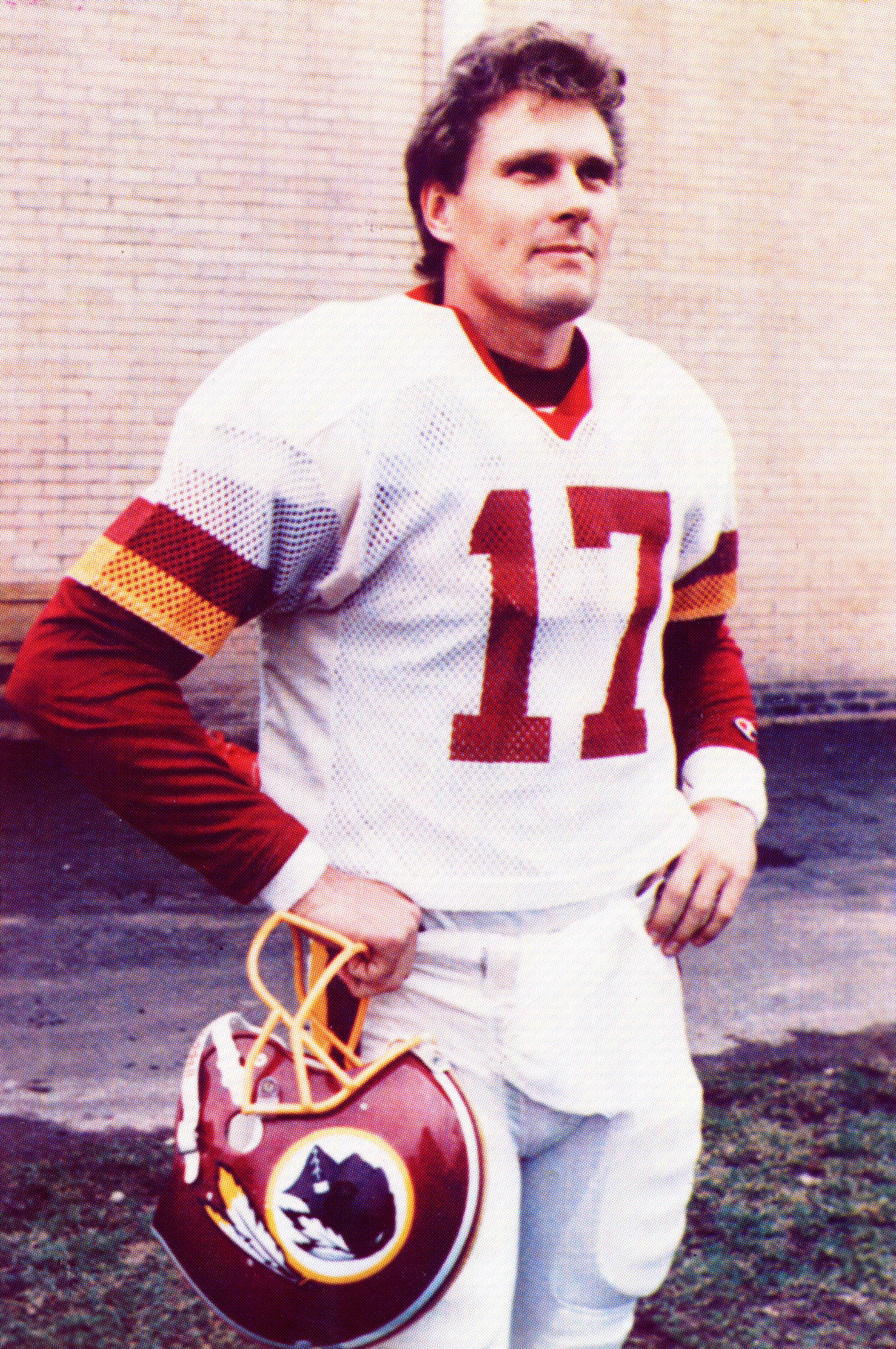 Quarterback Steve Bartkowski wears a Washington Redskins uniform in 1985.