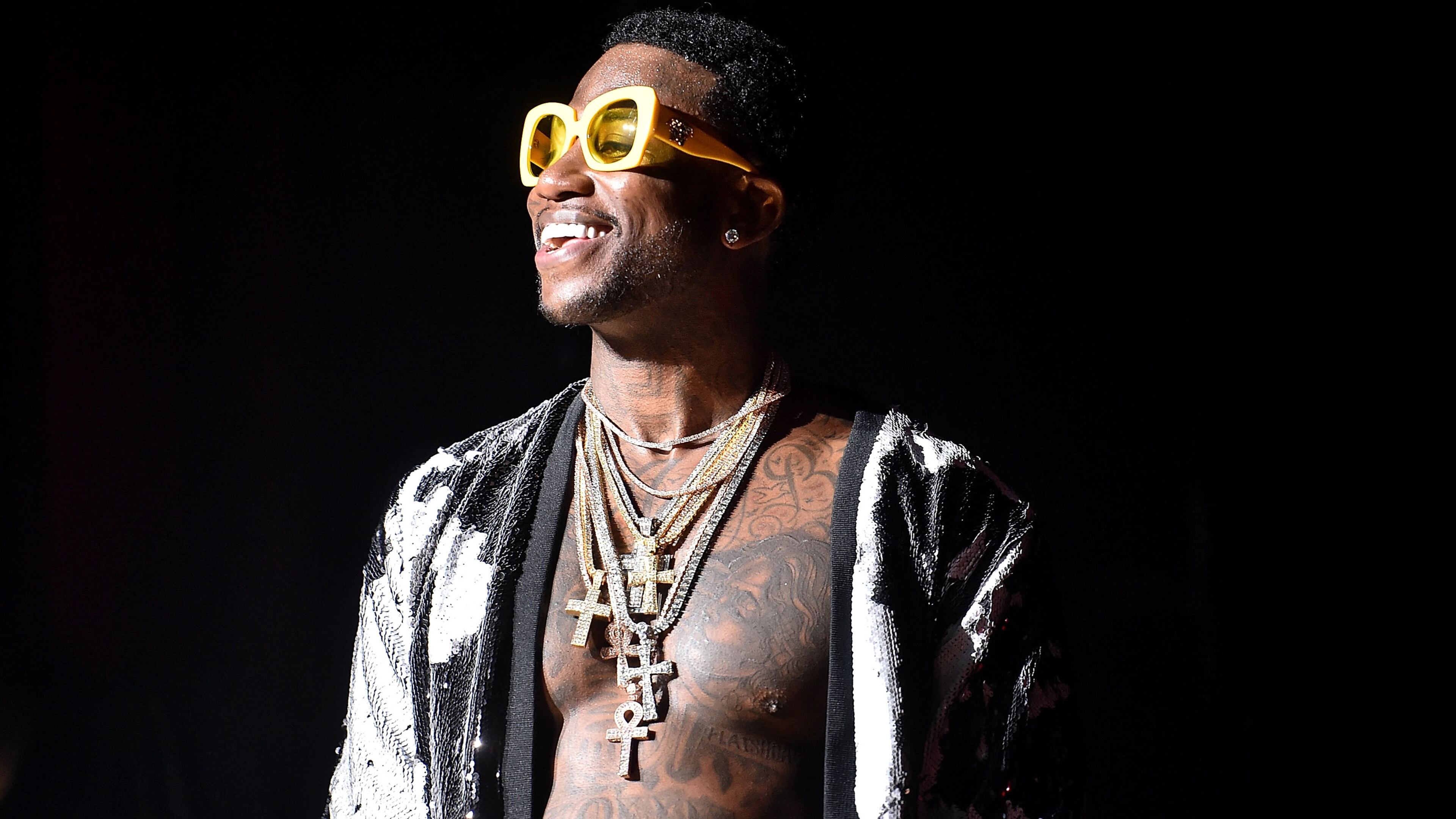 Gucci Mane at his June show at the Fox Theatre. (Photo by Paras Griffin/Getty Images for Atlantic Records)