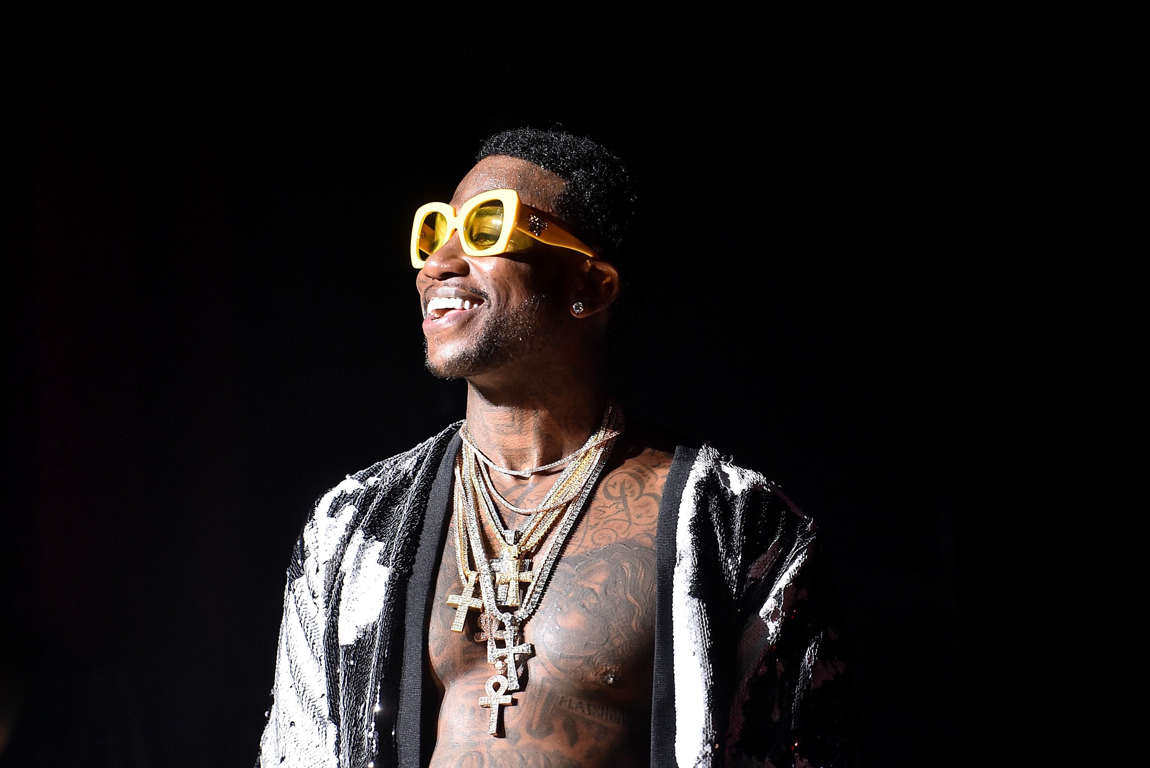 Gucci Mane at his June show at the Fox Theatre. (Photo by Paras Griffin/Getty Images for Atlantic Records)