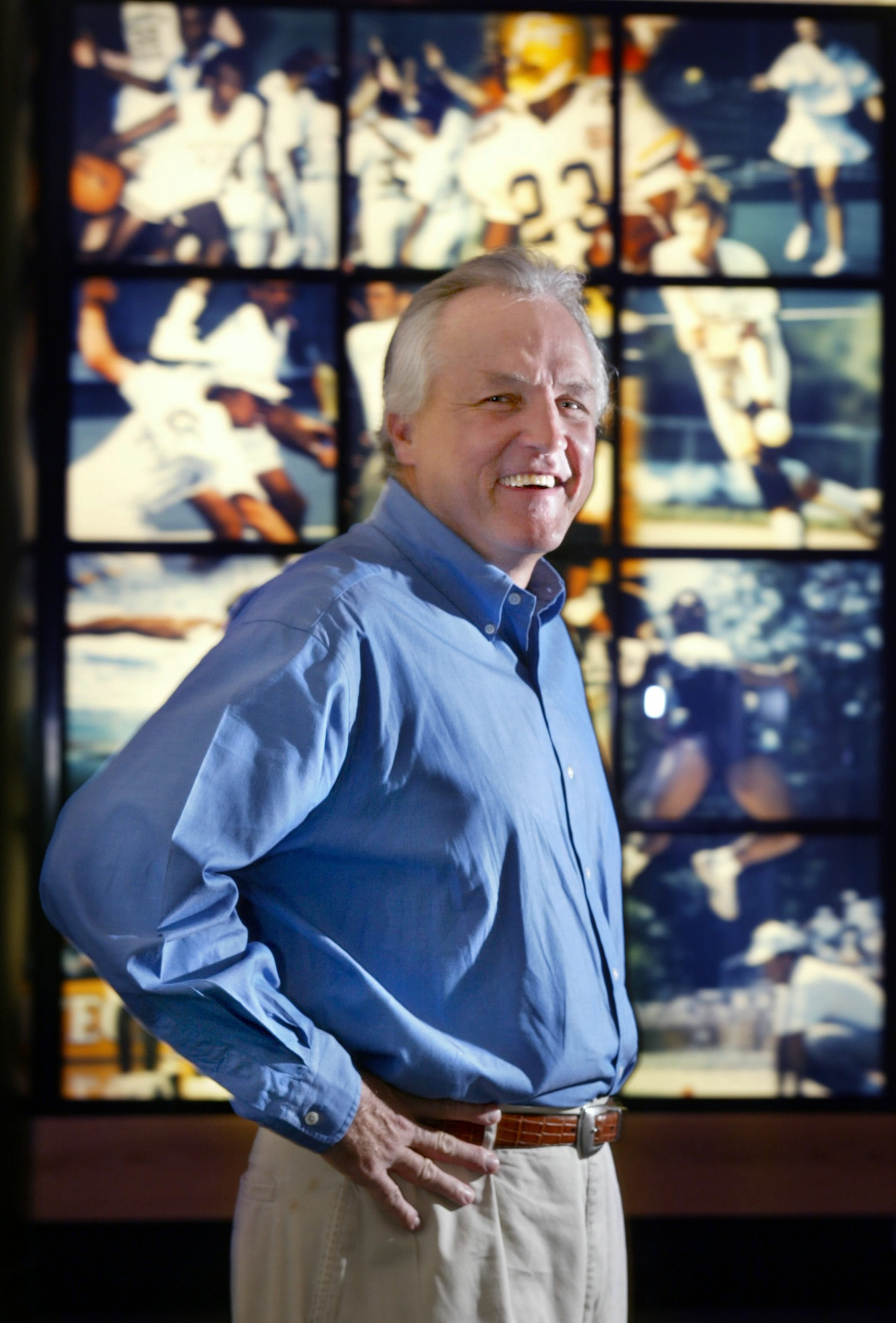 Randy Rhino in 2002, after he was named as a College Hall of Fame inductee. (AJC file photo)