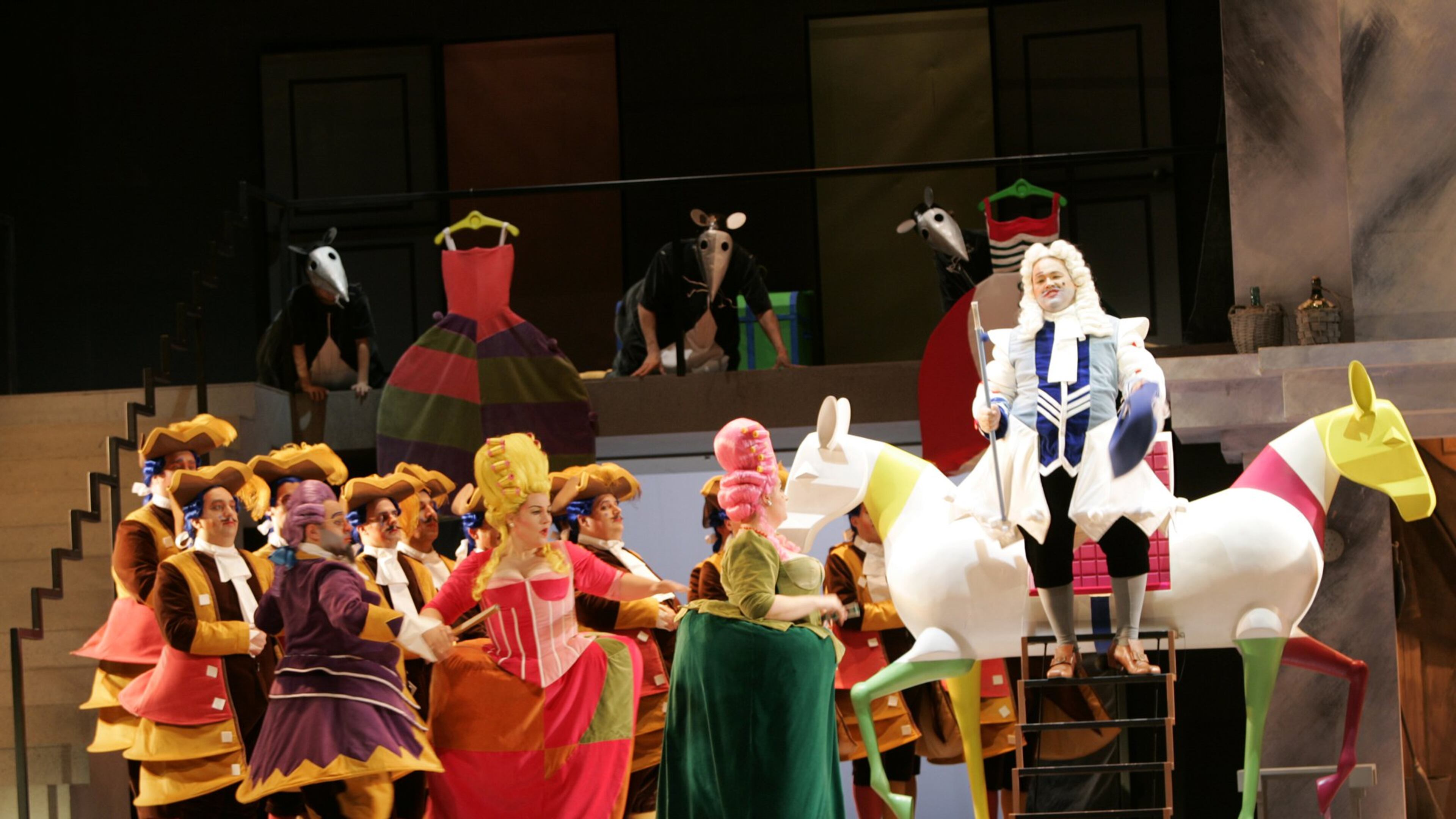 Director Joan Font’s production of “La Cenerentola” premiered at the Houston Grand Opera in 2007. His production adds colorful elements of magic and imagination to Gioachino Rossini’s realistic retelling of Cinderella. Contributed by Brett Croomer