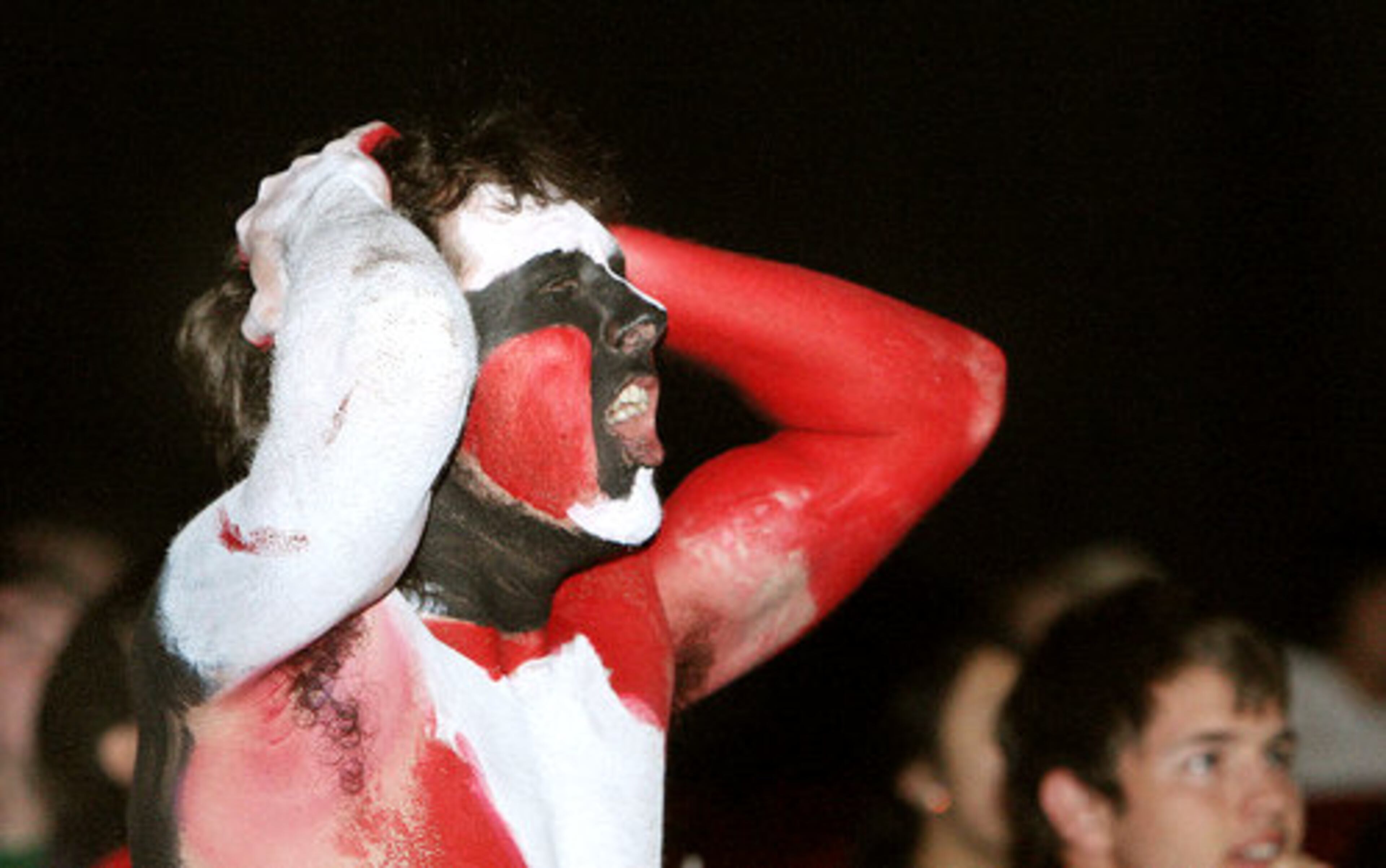 UGA student Drake Scott reacts to a foul called against Georgia.