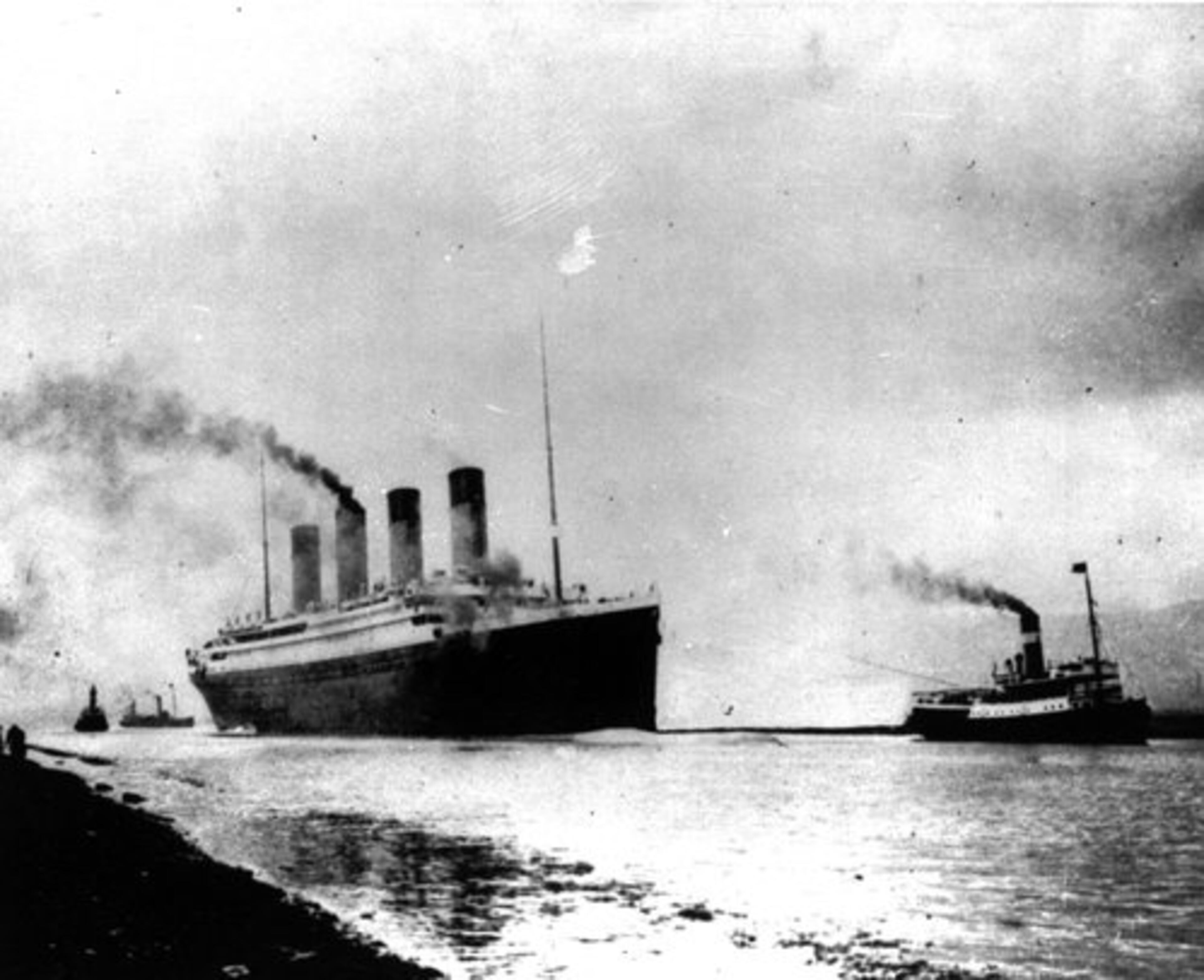 FILE - The Titanic departs Southampton, England on its maiden Atlantic voyage. April 15 is the anniversary of the sinking of the Titanic, just five days after it left Southampton on its maiden voyage to New York.