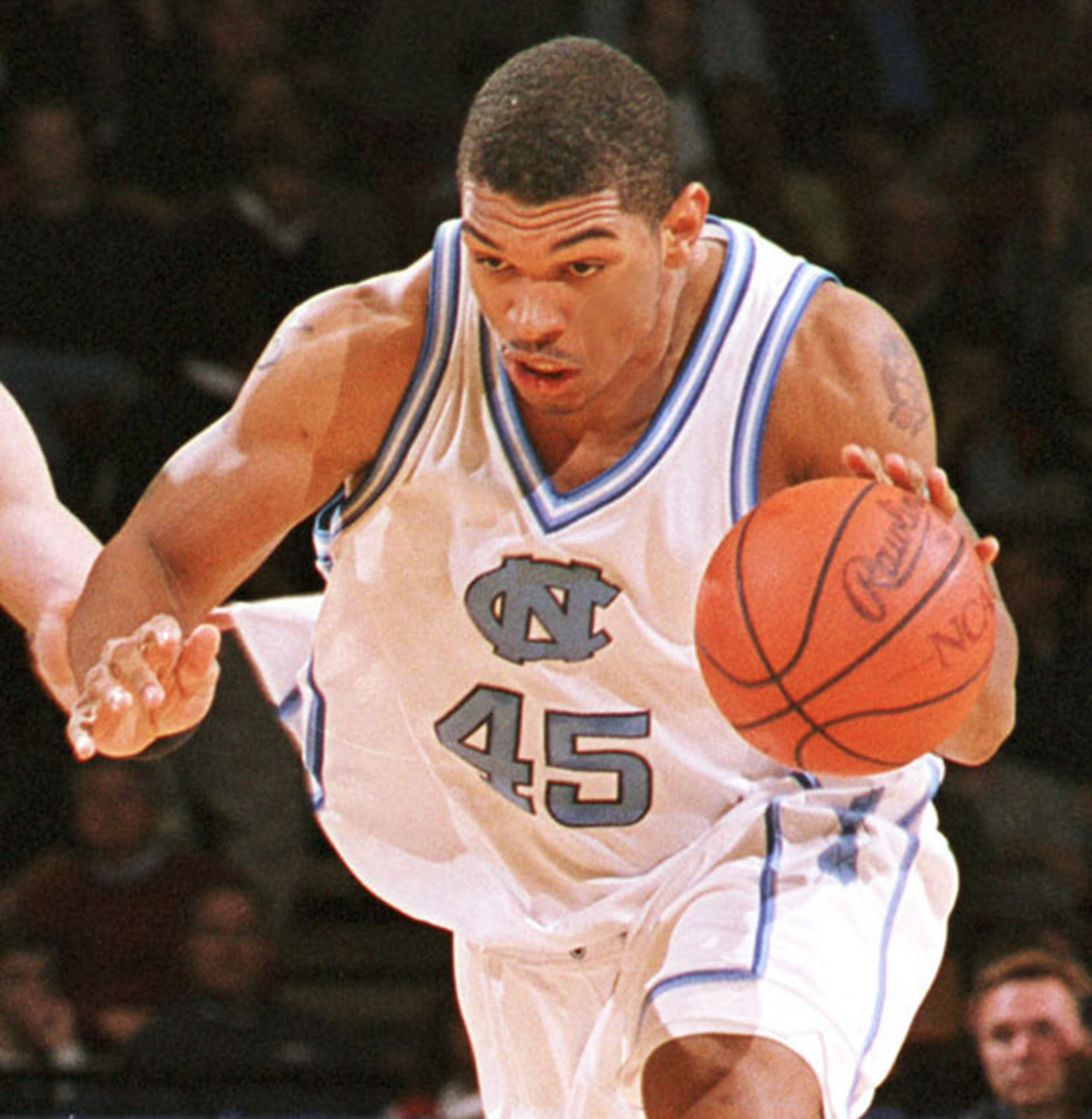Julius Peppers played defensive end for the North Carolina Tar Heels football team from 1998 to 2001. Peppers was a walk-on on the basketball team and was a reserve on the 1999-2000 Tar Heels squad that made the Final Four.