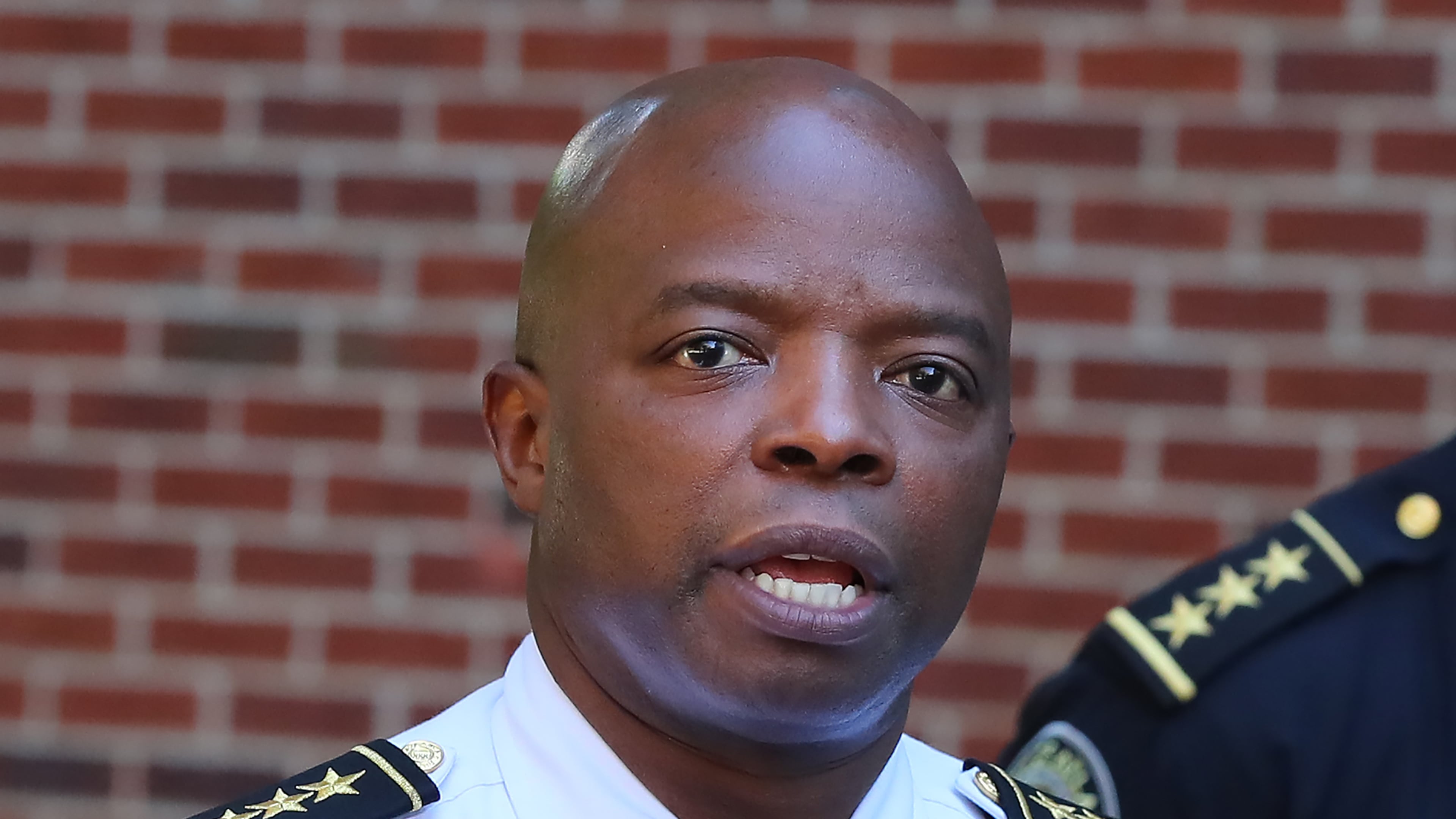 041921 Atlanta: APD Interim Chief Rodney Bryant speaks on preparations in Atlanta for the Derek Chauvin verdict on Monday, April 19, 2021, at the APD Headquarters in Atlanta. Last year, video of the former police officer’s alleged killing of George Floyd, a 46-year-old Black man, prompted days of protests, riots and looting, and demonstrations across the US and world. “Curtis Compton / Curtis.Compton@ajc.com”