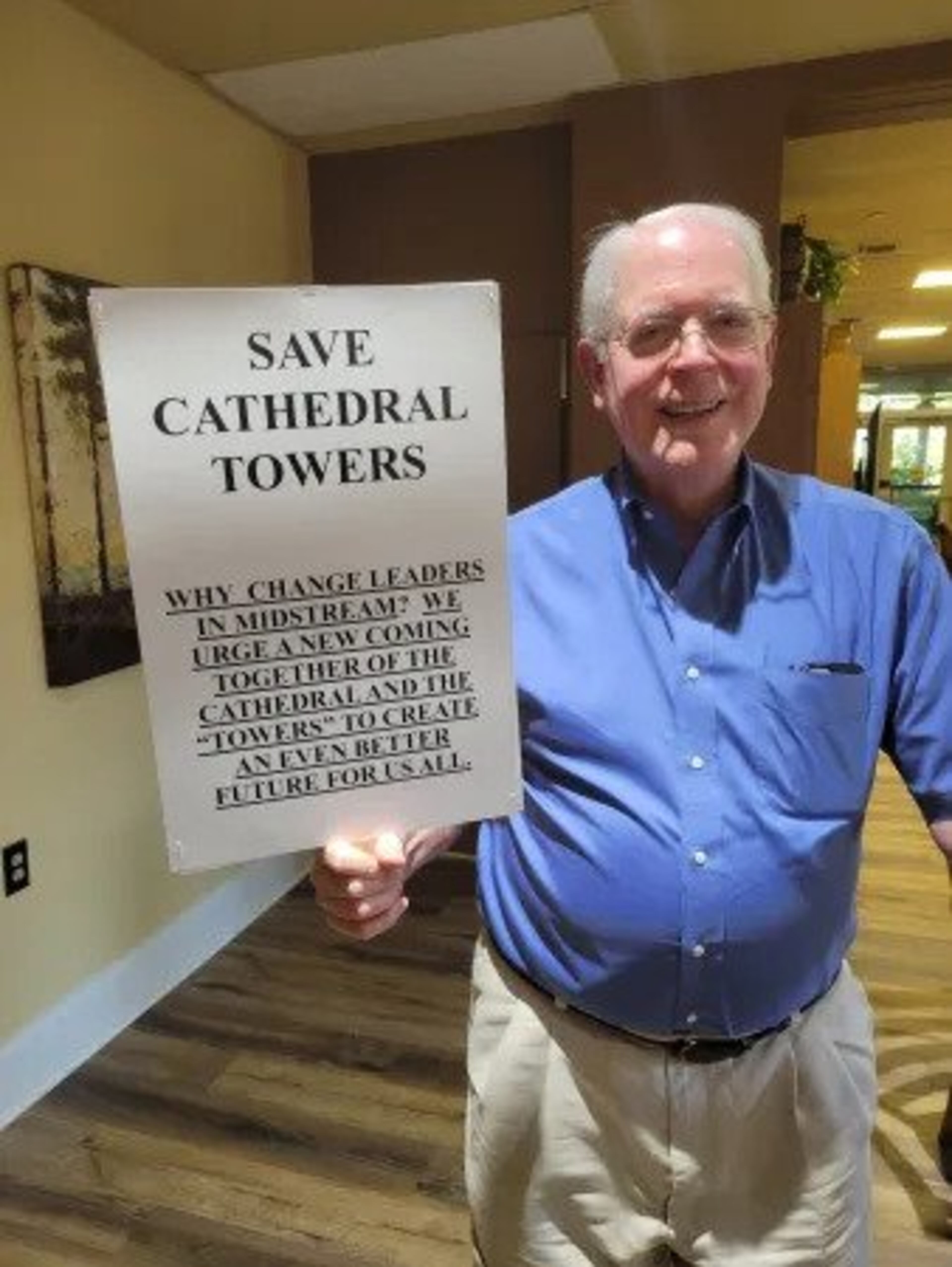 Bruce Gregory, chair of the Cathedral Towers Residents Association (Facebook)