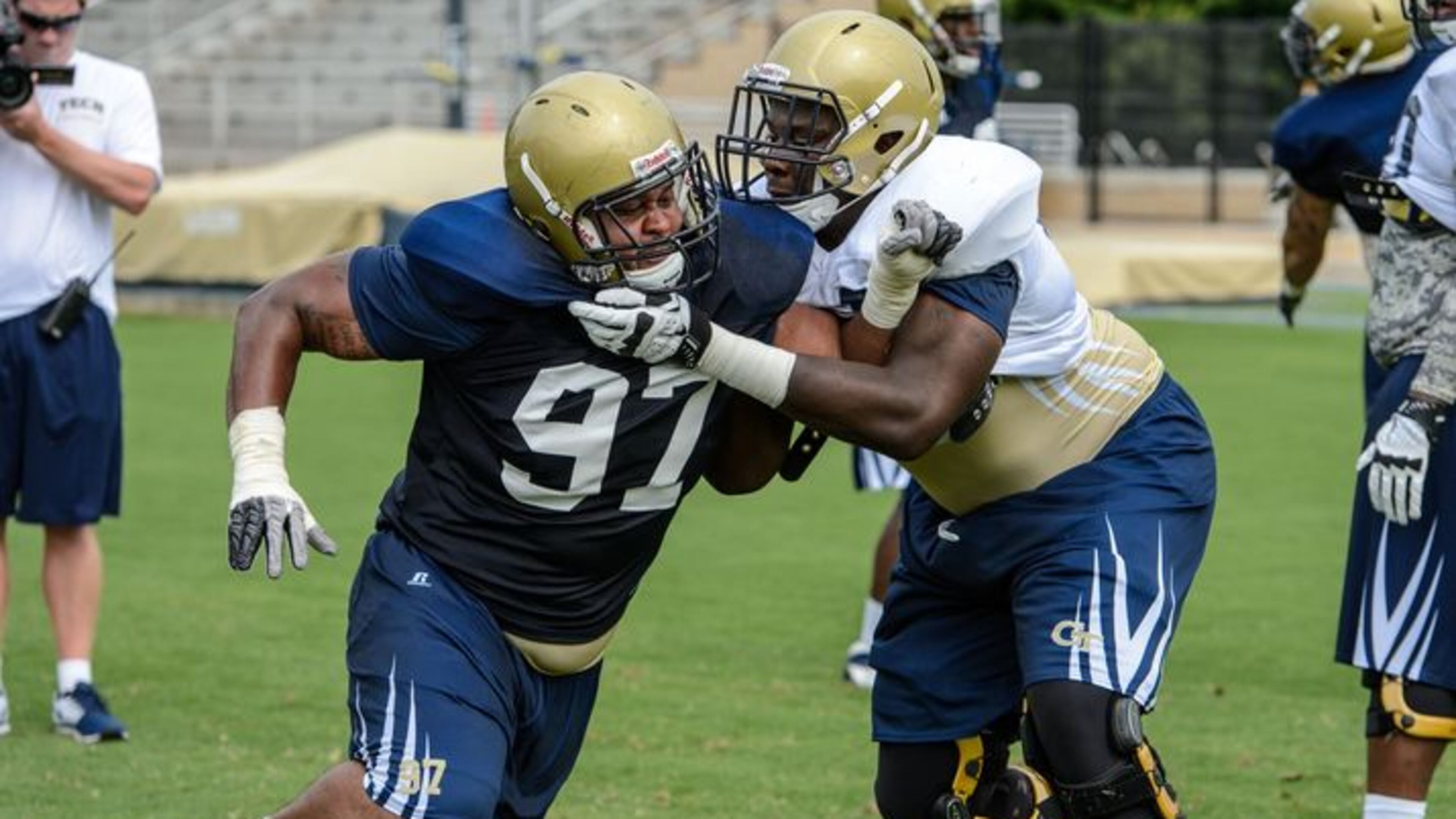 After sitting out the Clemson game, Georgia Tech nose tackle Shawn Green will be in uniform for his final Tech-Georgia game, Saturday at Sanford Stadium. (GEORGIA TECH)