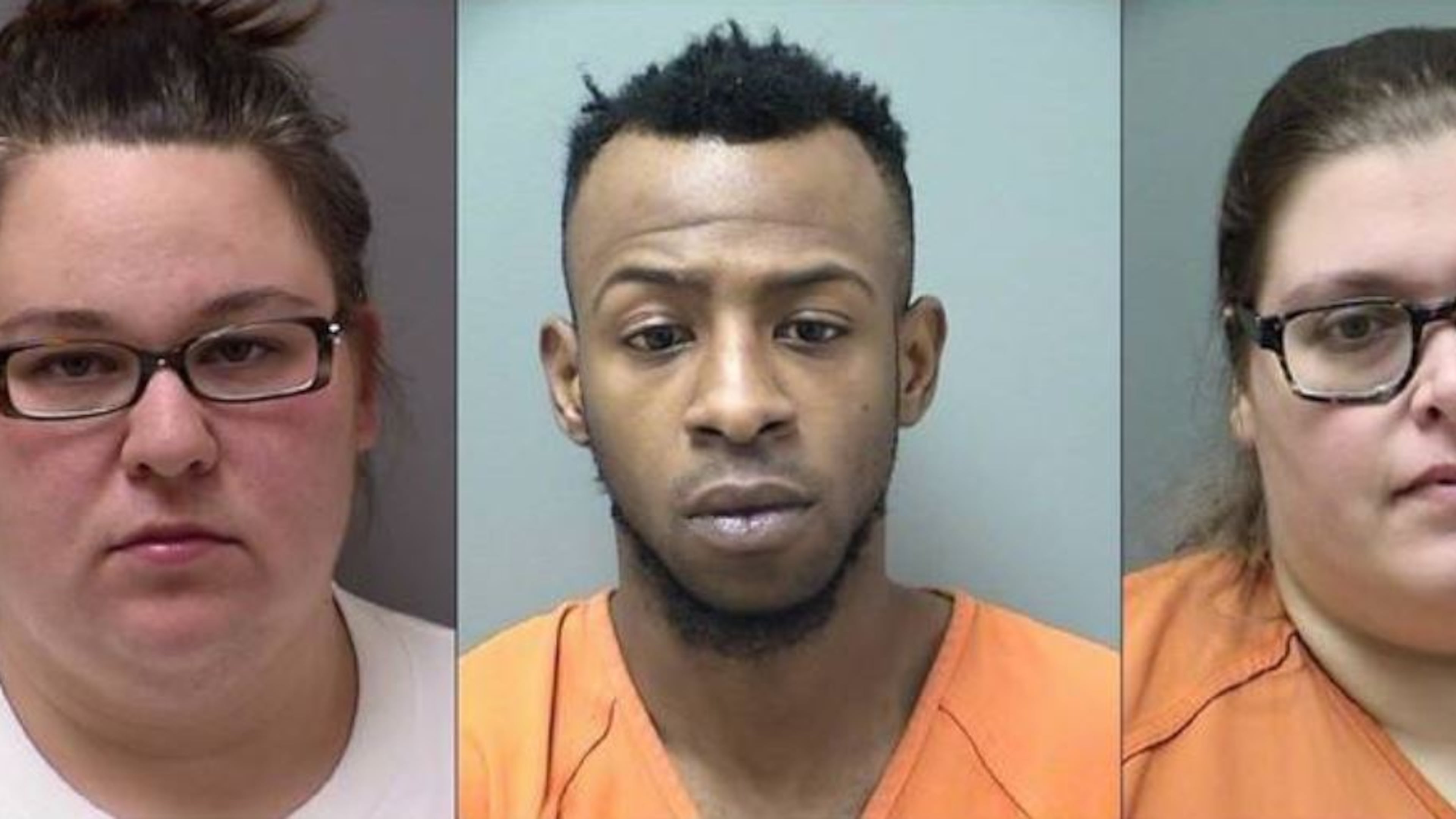 Shelby Oryan Scoville (left), Dewaski Martin and Tiffany Martin