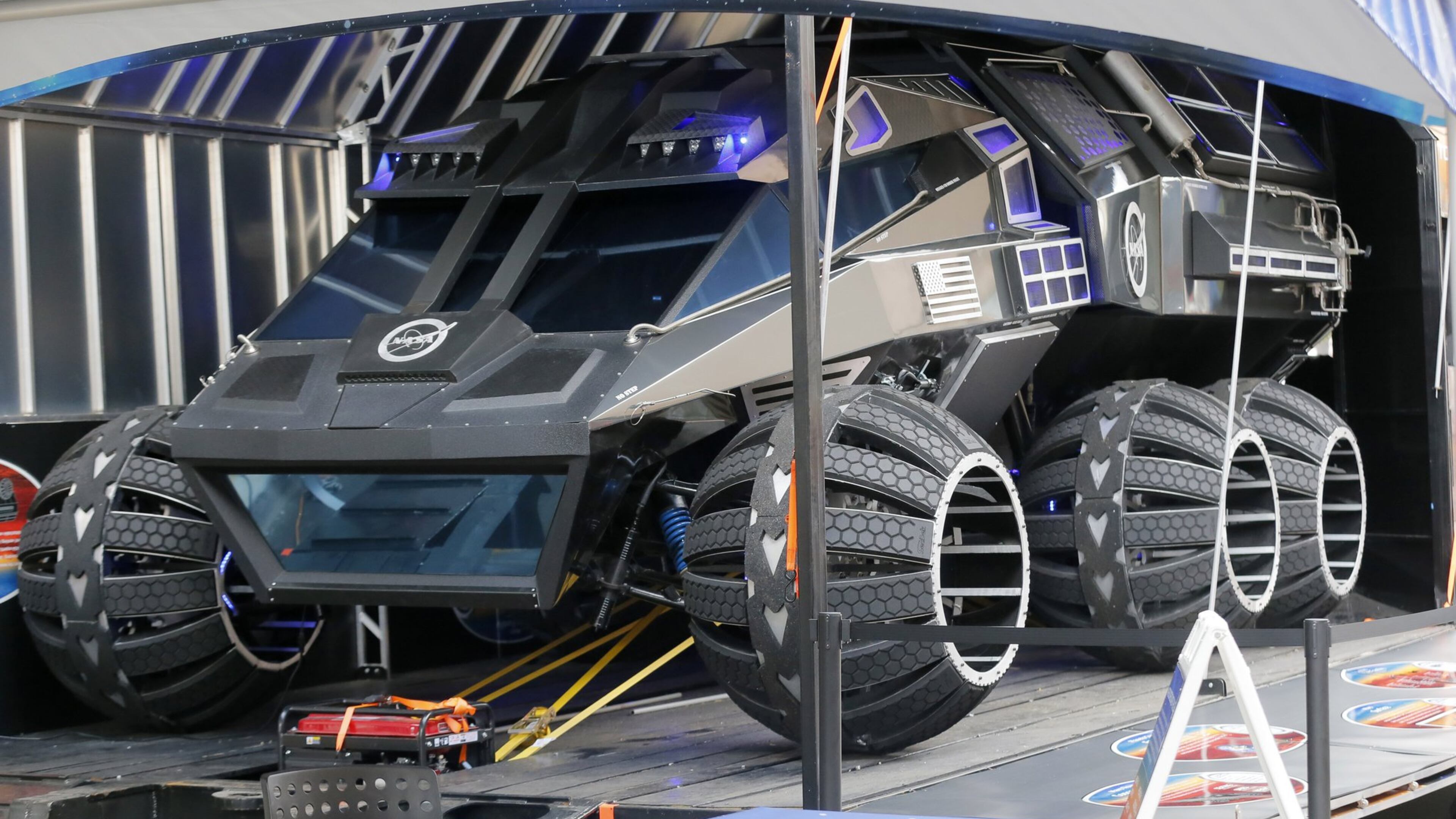 The Mars rover is 11 feet tall, 23 feet long and weigh 5,500 pounds. Could we deliver a vehicle this big to Mars? Yes, says astronaut Jon McBride.