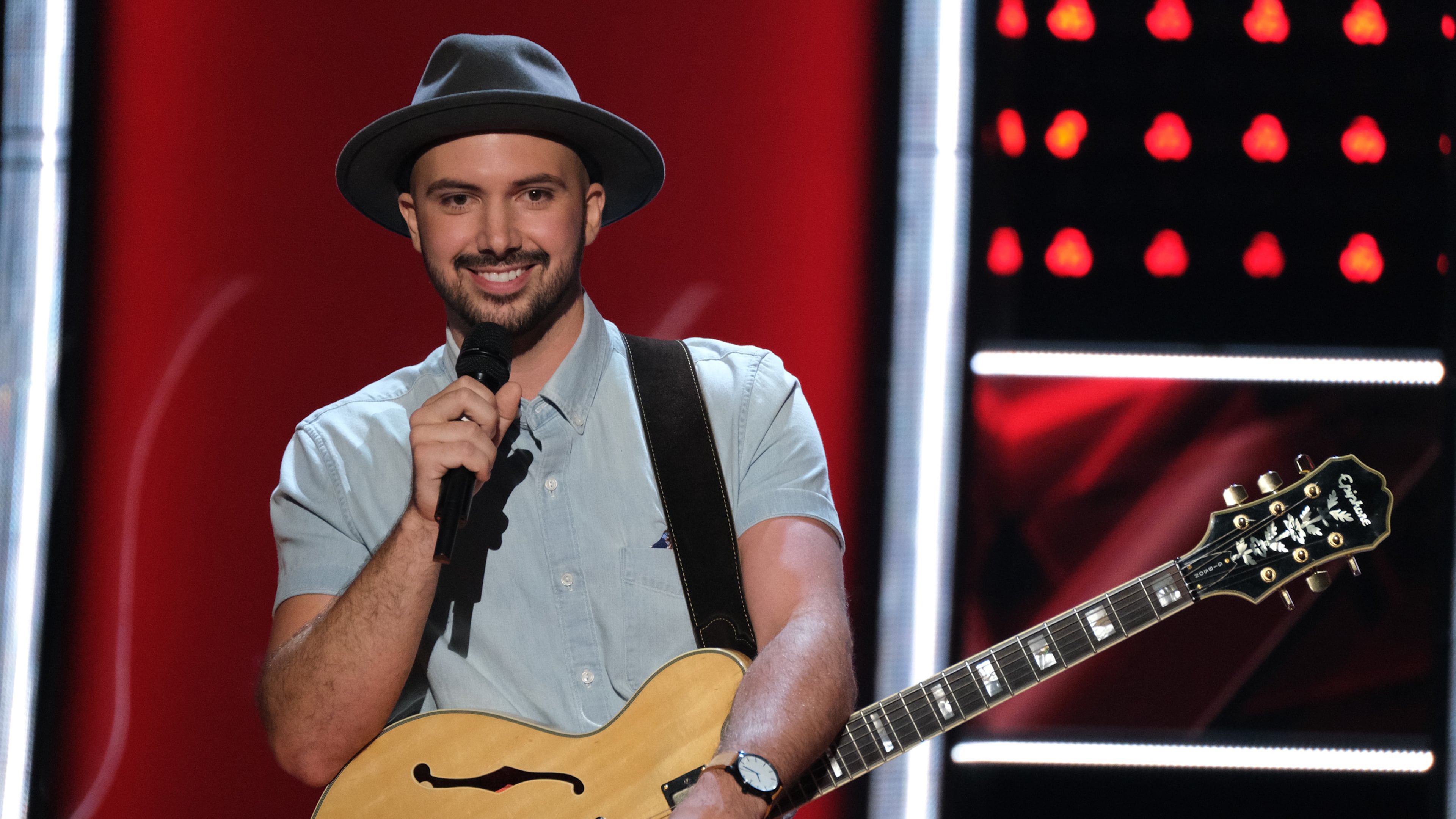 THE VOICE -- "Blind Auditions" Episode 1701 -- Pictured: Alex Guthrie -- (Photo by: Justin Lubin/NBC)
