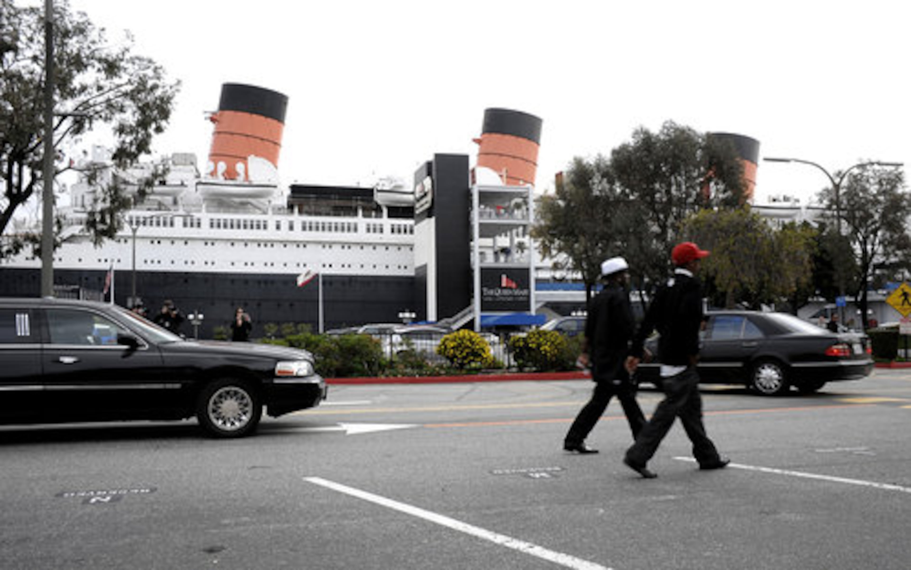 Friends and family of the late rapper Nate Dogg arrive for his memorial service at the Queen Mary Dome in Long Beach, Calif. on Saturday, March 26, 2011.