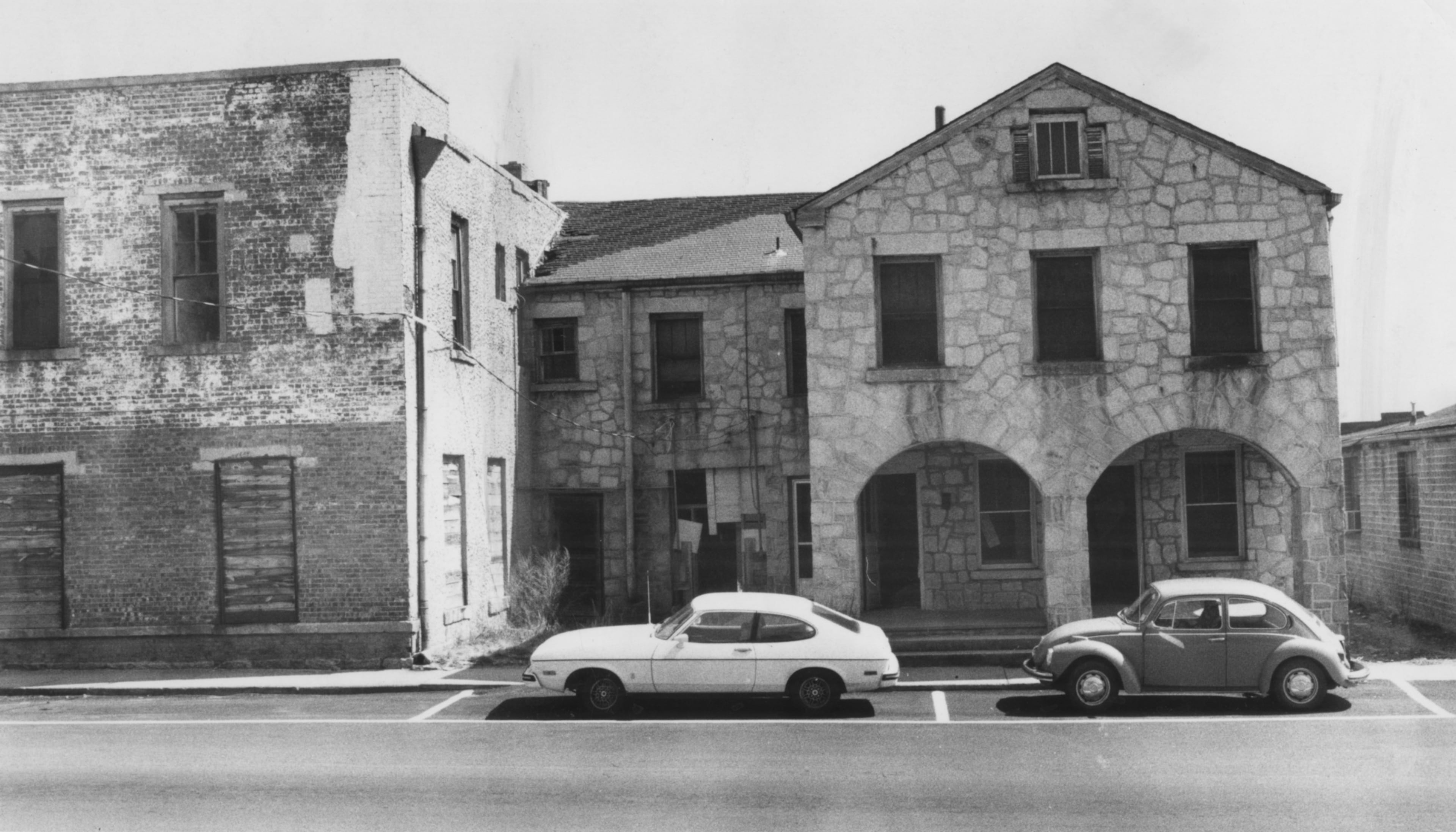 The caption for this March 16, 1978, photo reads: "A year ago, this derelict hotel building in downtown Lawrenceville stood empty. It is believed the shot that wounded Hustler magazine publisher Larry Flynt came from this building. Today, the building is under lease by the Church of Jesus Christ of Latter Day Saints where services are held. It has been cleaned up and renovated." Flynt's sister, evangelist Ruth Carter Stapleton, had been scheduled to testify about her brother's conversion to Christianity, but said that Flynt told her the morning of the shooting that her testimony wasn't needed because it wasn't "a matter of life and death."