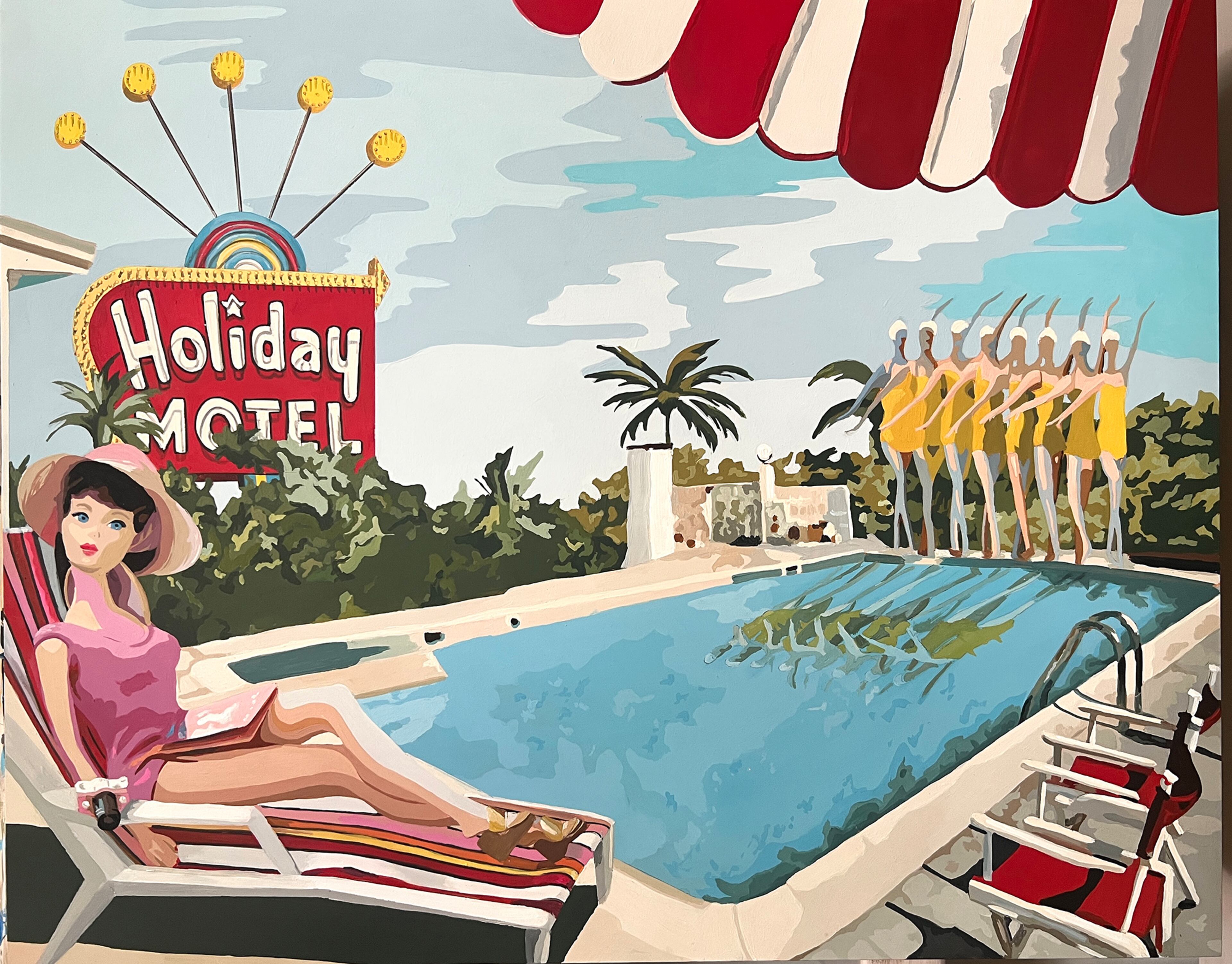 Artist Melissa Sims of Tucker paints Barbie in a fantasy habitat.
Photo: Courtesy of Melissa Sims