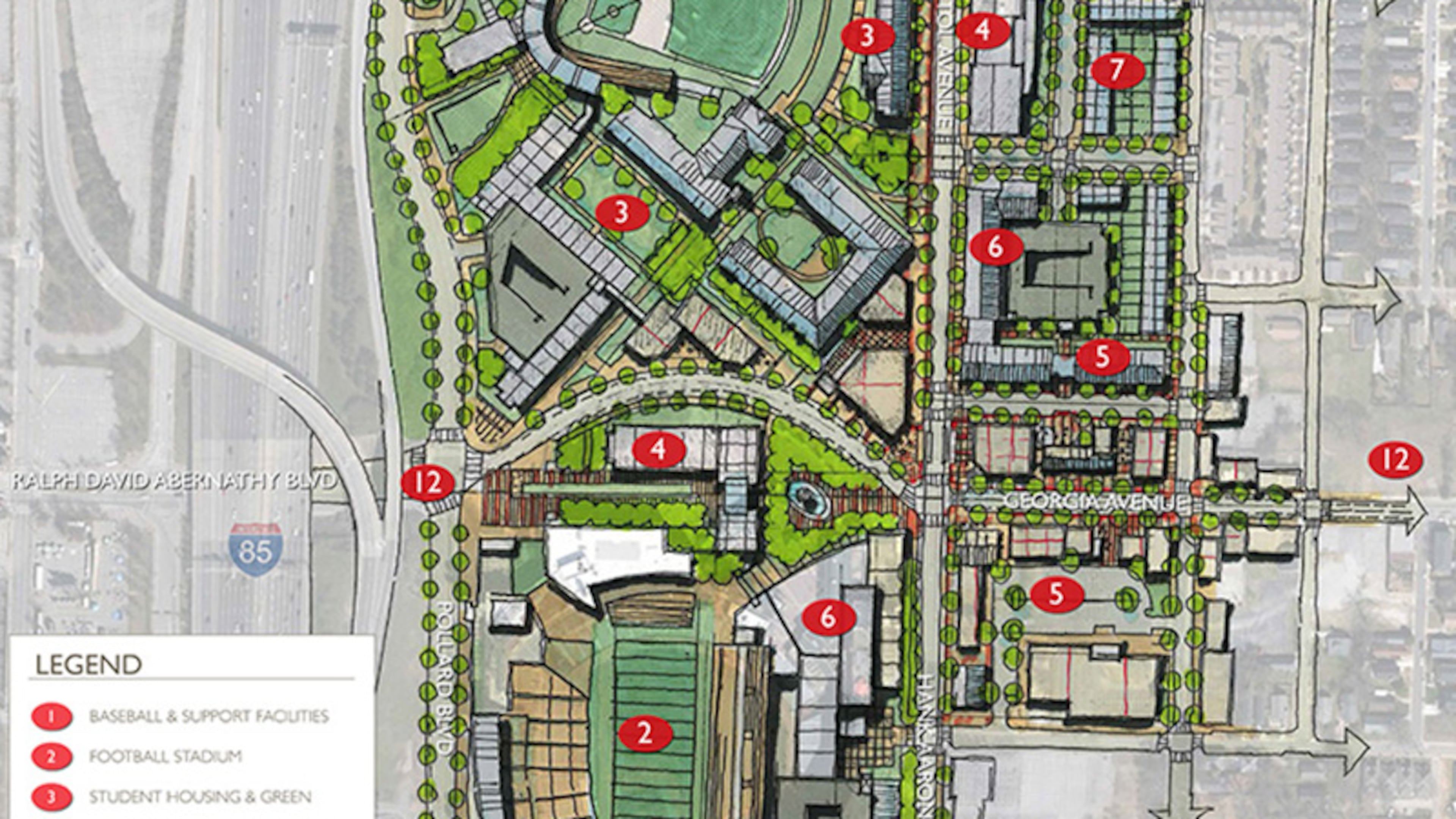 Georgia State's conceptual plan turns Turner Field into a sports facility for the university.