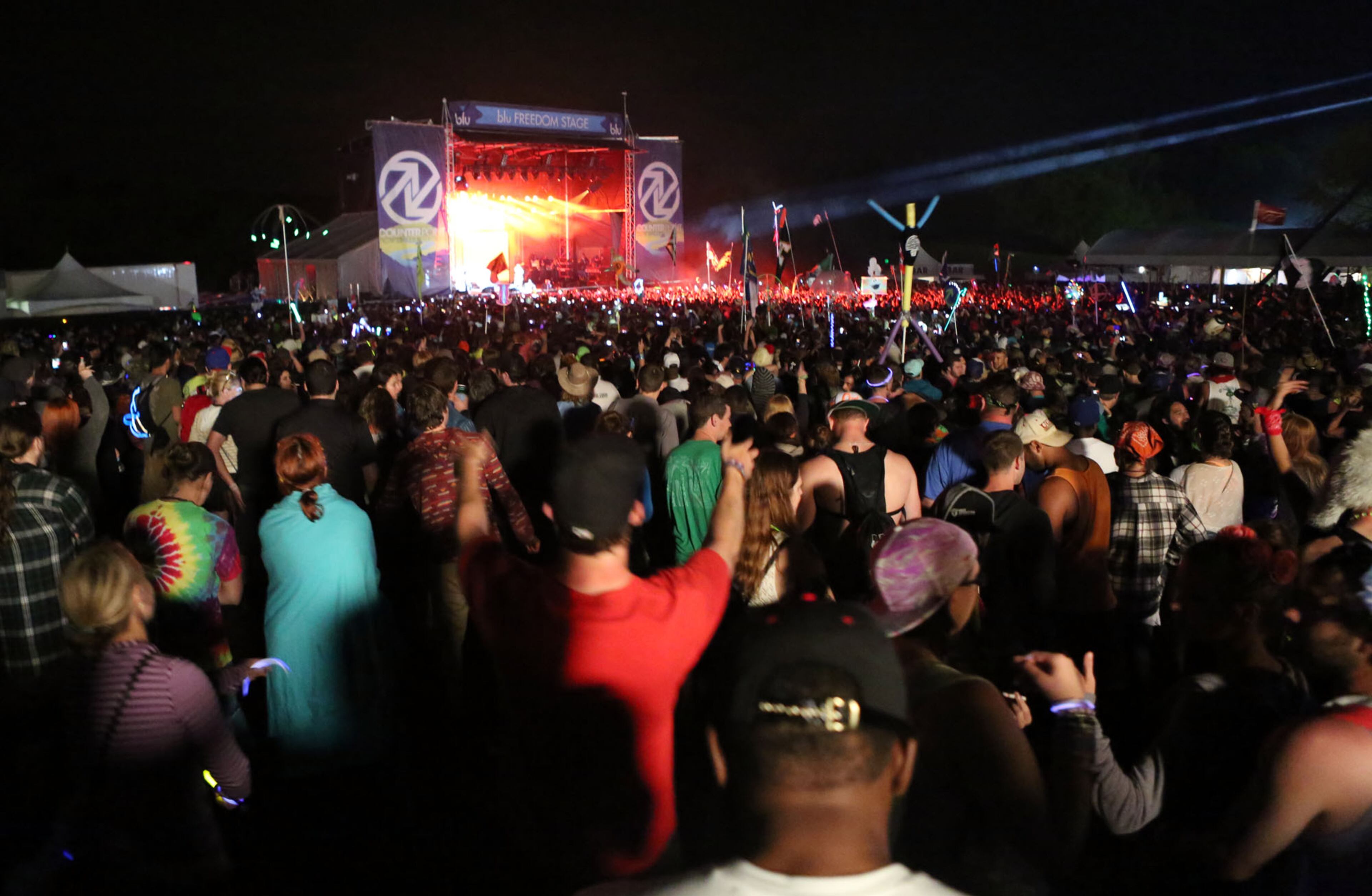 Fans pack the festival to see the reunion of iconic hip hop band Outkast at the Counterpoint Music & Arts Festival at Kingston Downs. (Akili-Casundria Ramsess/Special to the AJC)