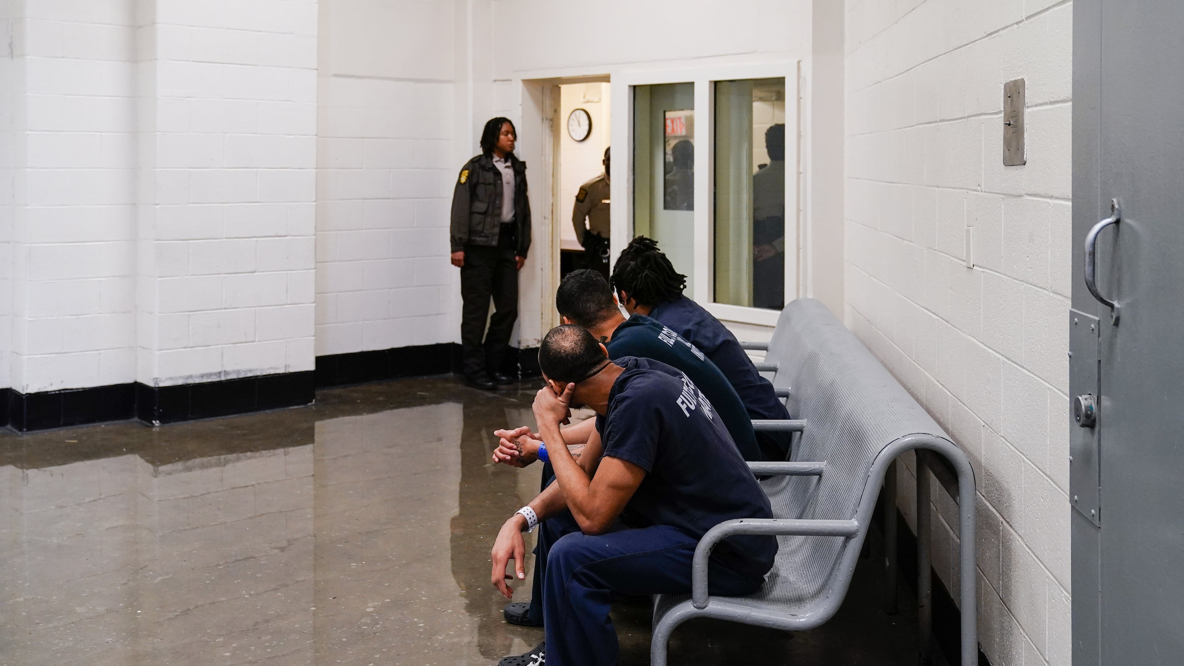 Inmates are seen during a tour of the Fulton County Jail on Monday, Dec. 9, 2019, in Atlanta. (Elijah Nouvelage/Special to the Atlanta Journal-Constitution)
