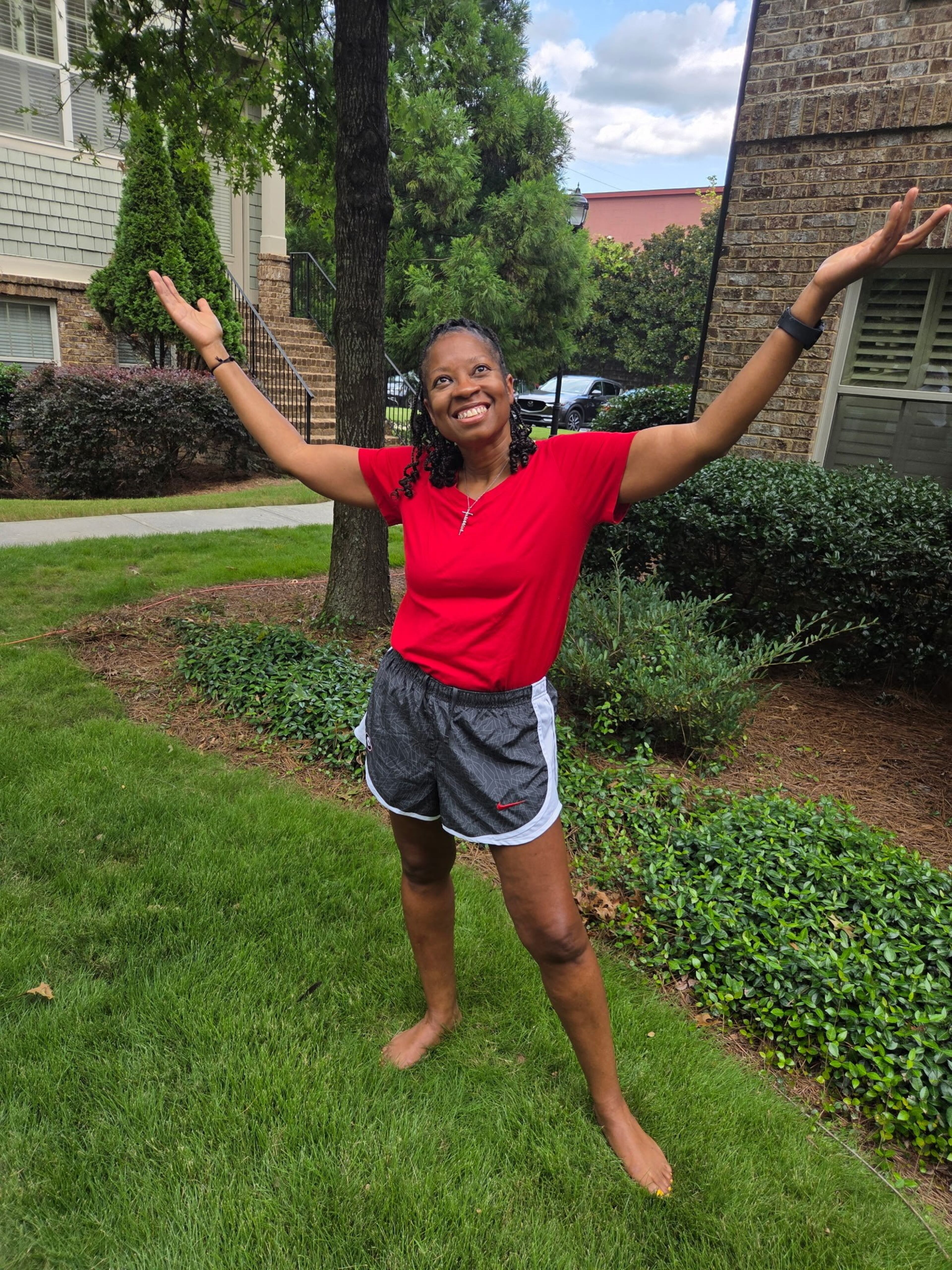 Sonya Macon, a Brookhaven resident, has been practicing grounding for nearly two years. (Courtesy of Thaddeus Macon)