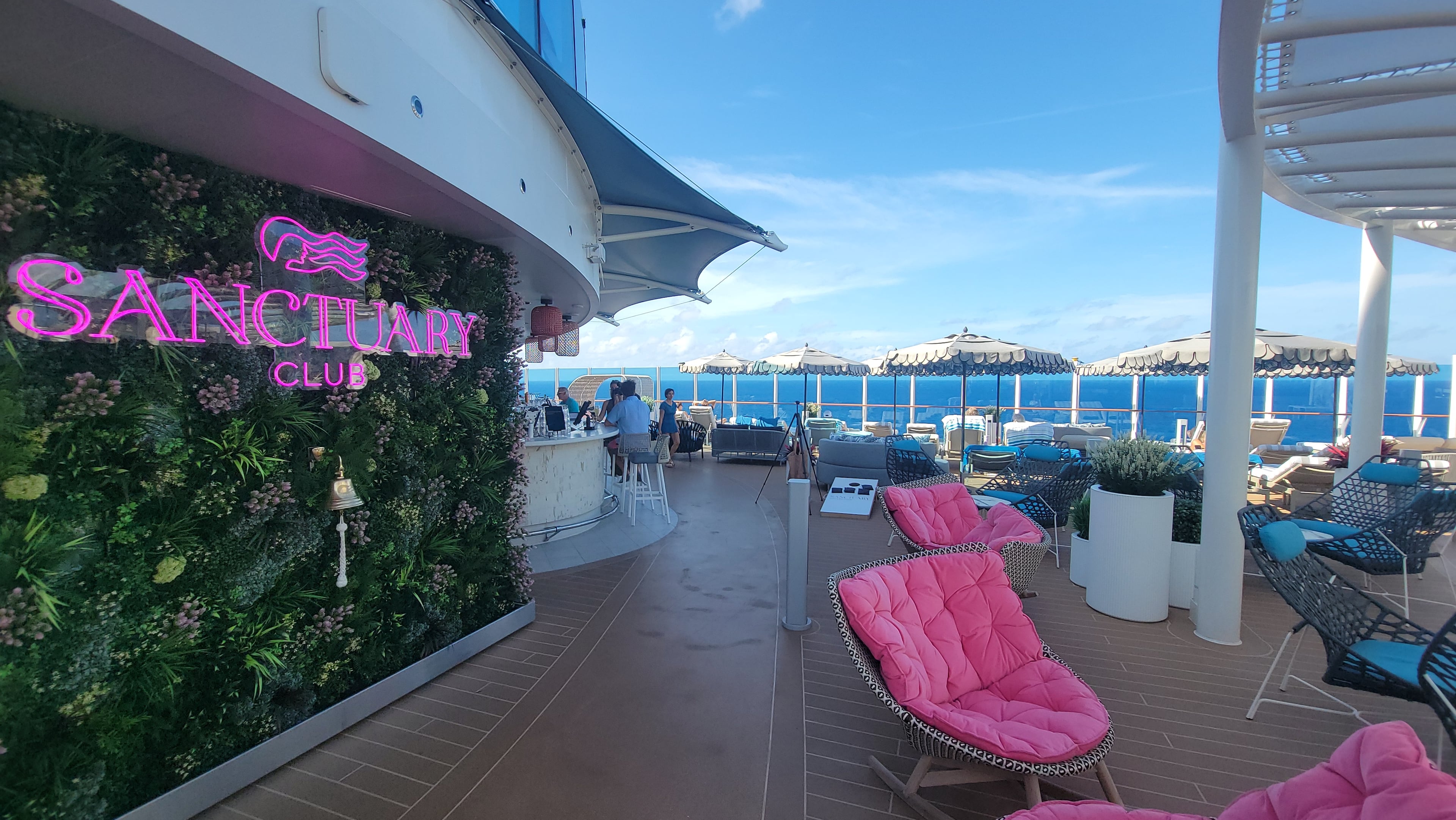 The Sanctuary Club is an exclusive, adults-only space on the Star Princess available to passengers in Sanctuary Collection staterooms. (Tracey Teo for the AJC)