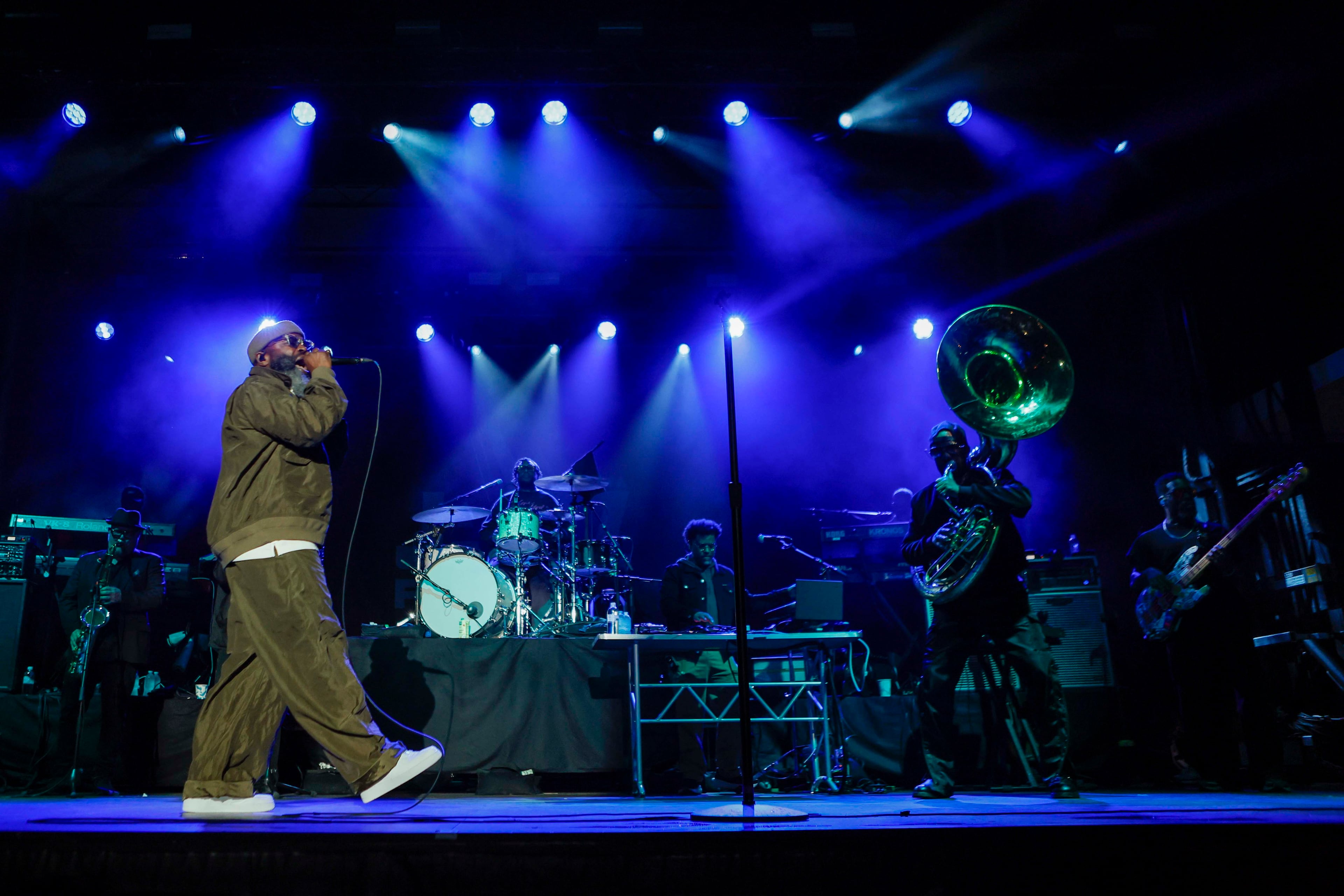 American hip-hop band The Roots, formed in Philadelphia, performed at the Atlanta Jazz Festival in Piedmont Park on Sunday, May 24, 2026. The fest featured performances from more than a dozen acts on the main stage, in addition to workshops, a kids zone and vendors. (Miguel Martinez/AJC)