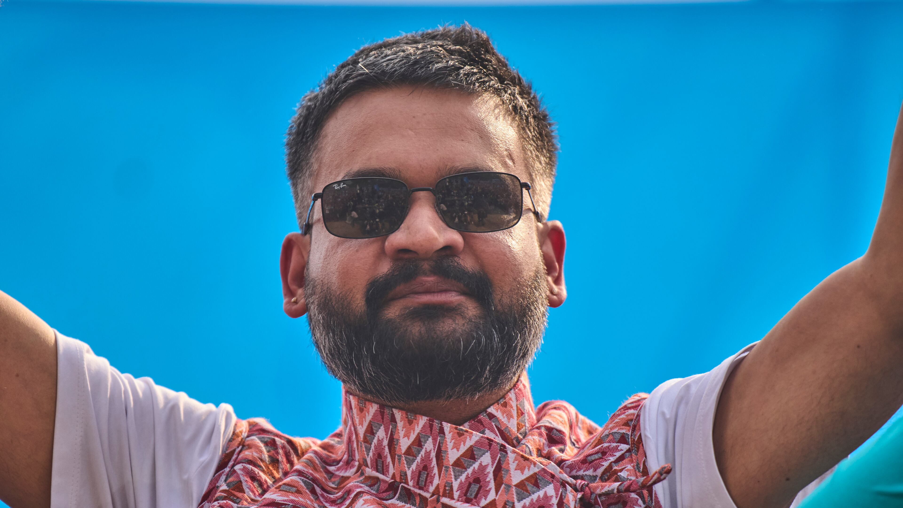 Rapper-turned-politician Balendra Shah, Prime ministerial candidate of the Rastriya Swatantra Party greets his supporters during an election campaign rally in Chitwan, about 112 miles (180 kilometers) west of Kathmandu, Nepal, Friday, Feb. 27, 2026. (AP Photo/Niranjan Shrestha)