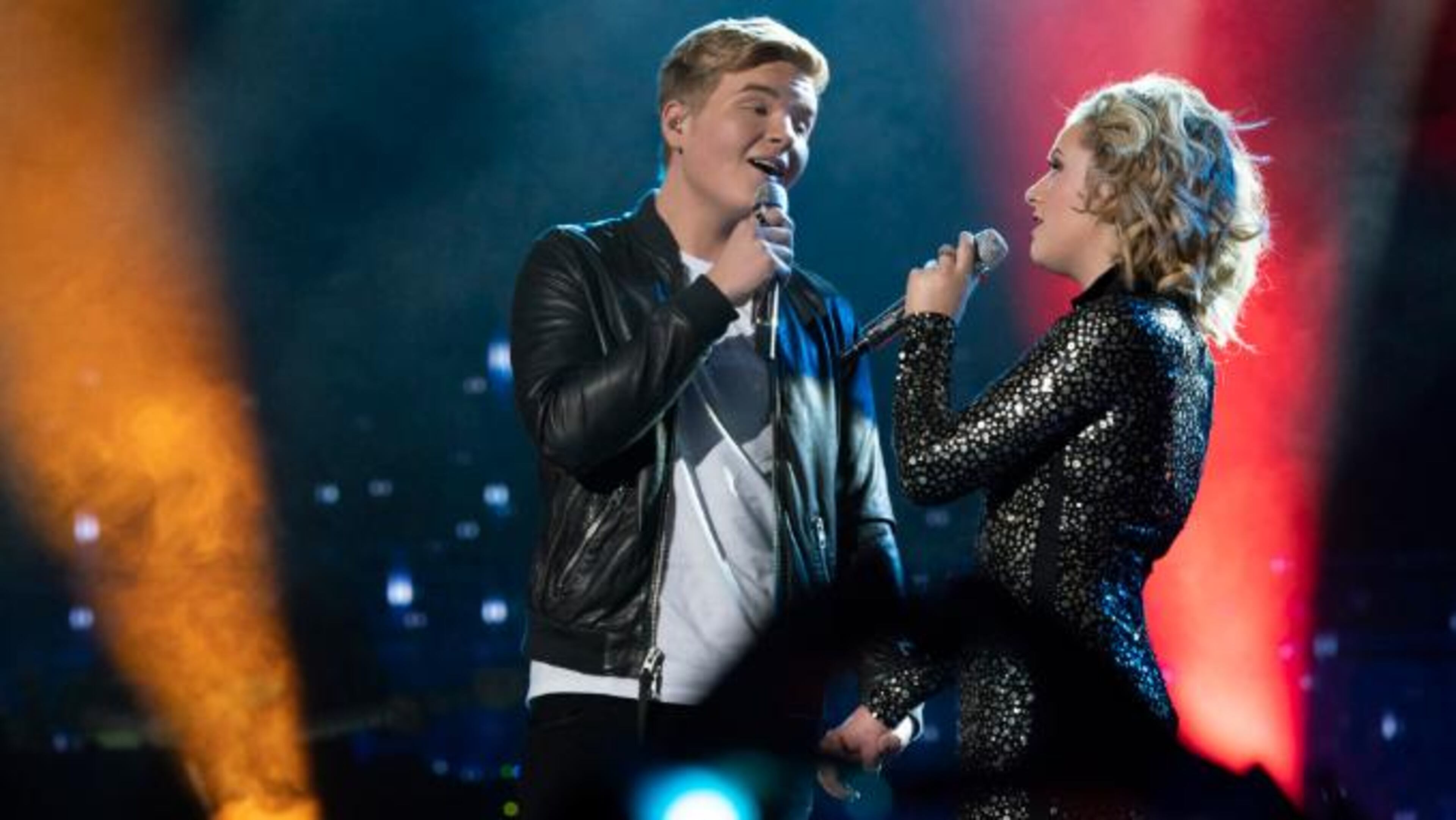 Contestants Caleb Lee Hutchinson and Maddie Poppe revealed they are dating on the season finale of "American Idol." (Mitch Haaseth / ABC via Getty Images)