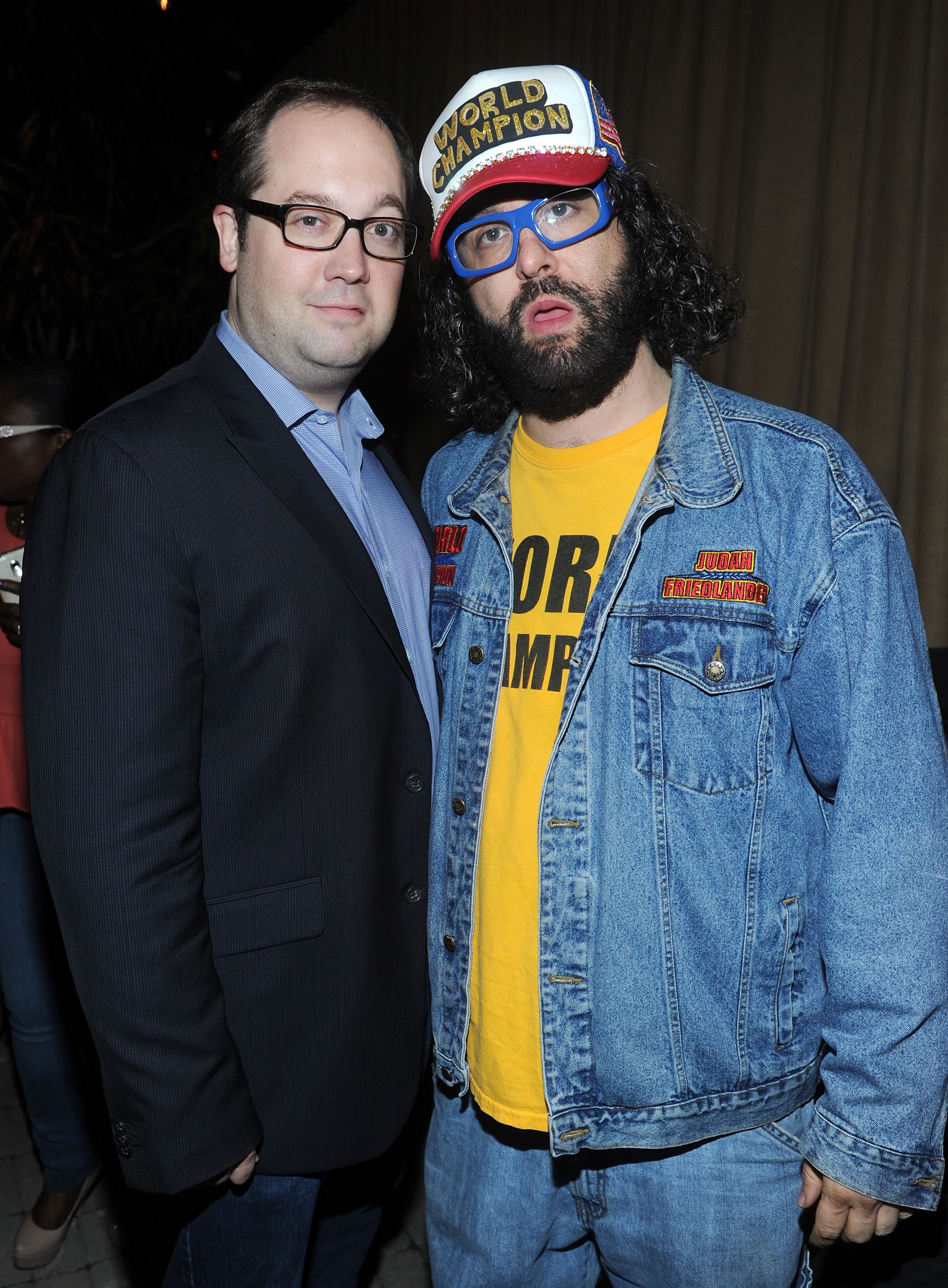 John Lutz, seen here with co-star Judah Friedlander, plays the sad sack of the writing crew on "30 Rock." He made up a Canadian girlfriend named Karen and even created a website to prove her existence, jdlutz.com/karen/proof/. The headline on the page is "She is Woman and She is Real." Tina Fey's Liz Lemon indulged in the fake boyfriend thing, too, with Astronaut Mike Dexter.