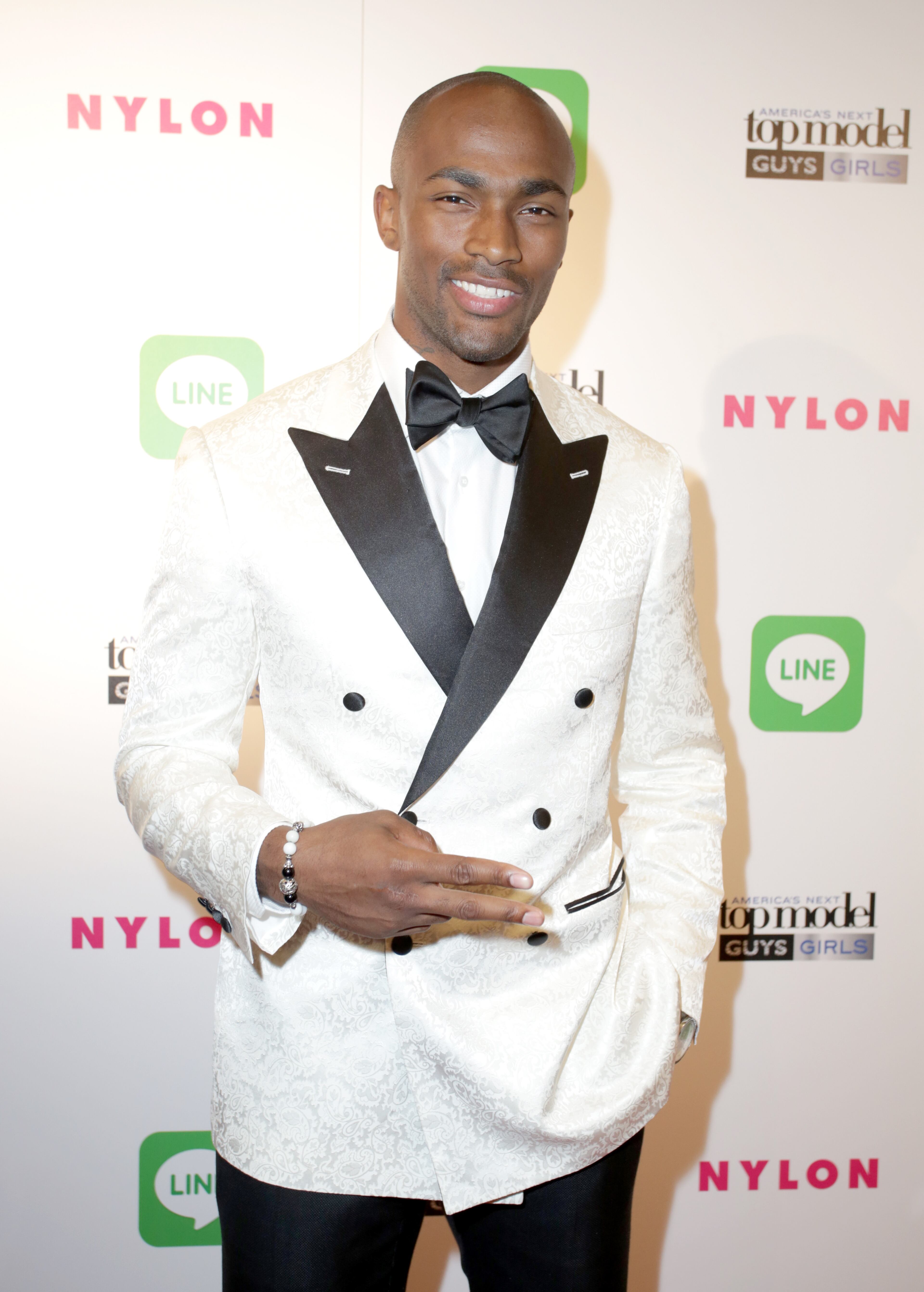 LOS ANGELES, CA - AUGUST 20: Model Keith Carlos attends America's Next Top Model Cycle 21 premiere party presented by NYLON and LINE at SupperClub Los Angeles on August 20, 2014 in Los Angeles, California. (Photo by Rachel Murray/Getty Images for NYLON)