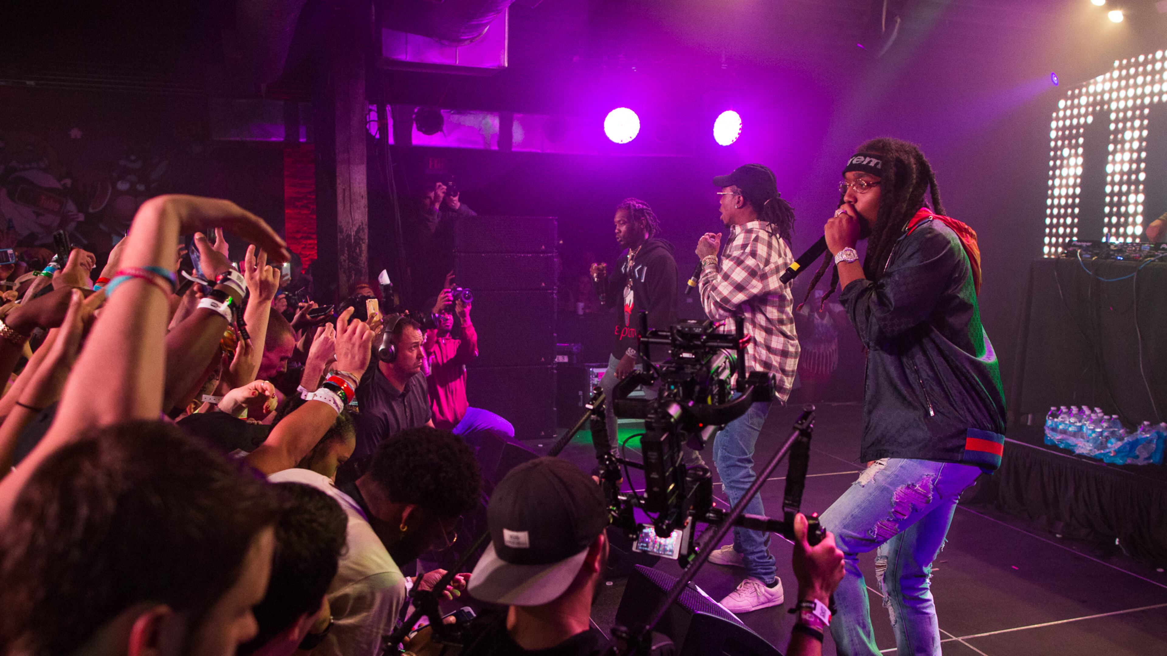 Migos perform at the Quality Control Showcase at the Youtube Coppertank venue during the 2017 SXSW Convention March 17.