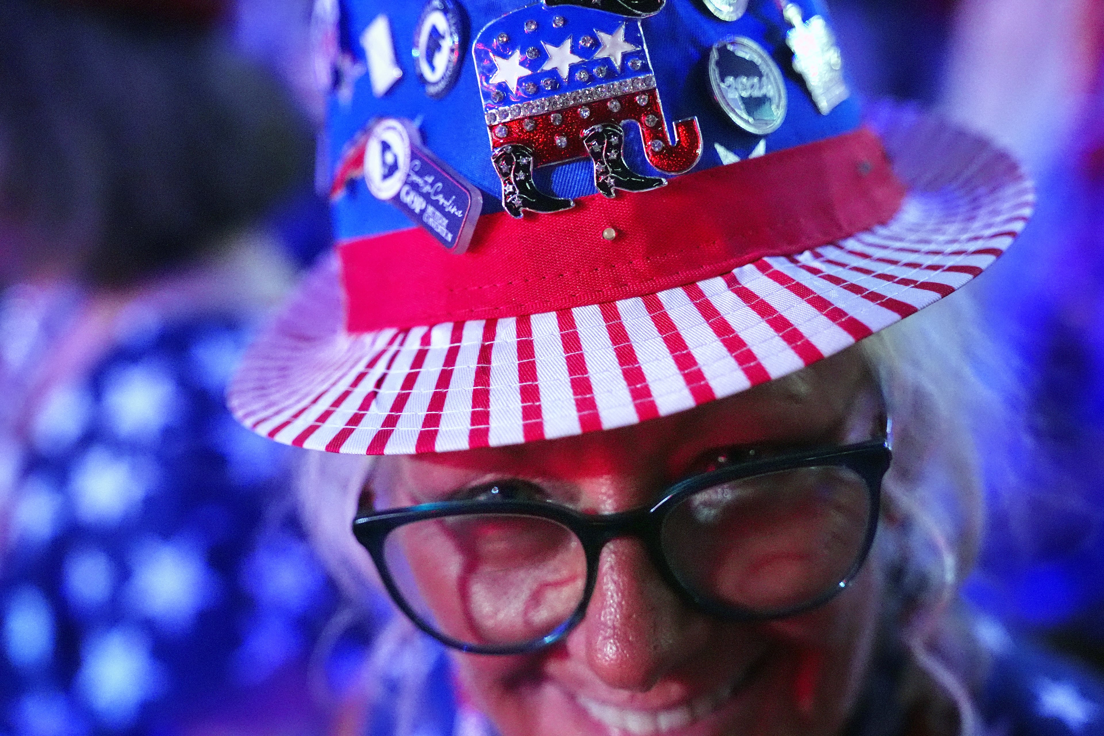 A Republican supporter at the Republican convention last week in Dallas. (Jacquelyn Martin/AP)