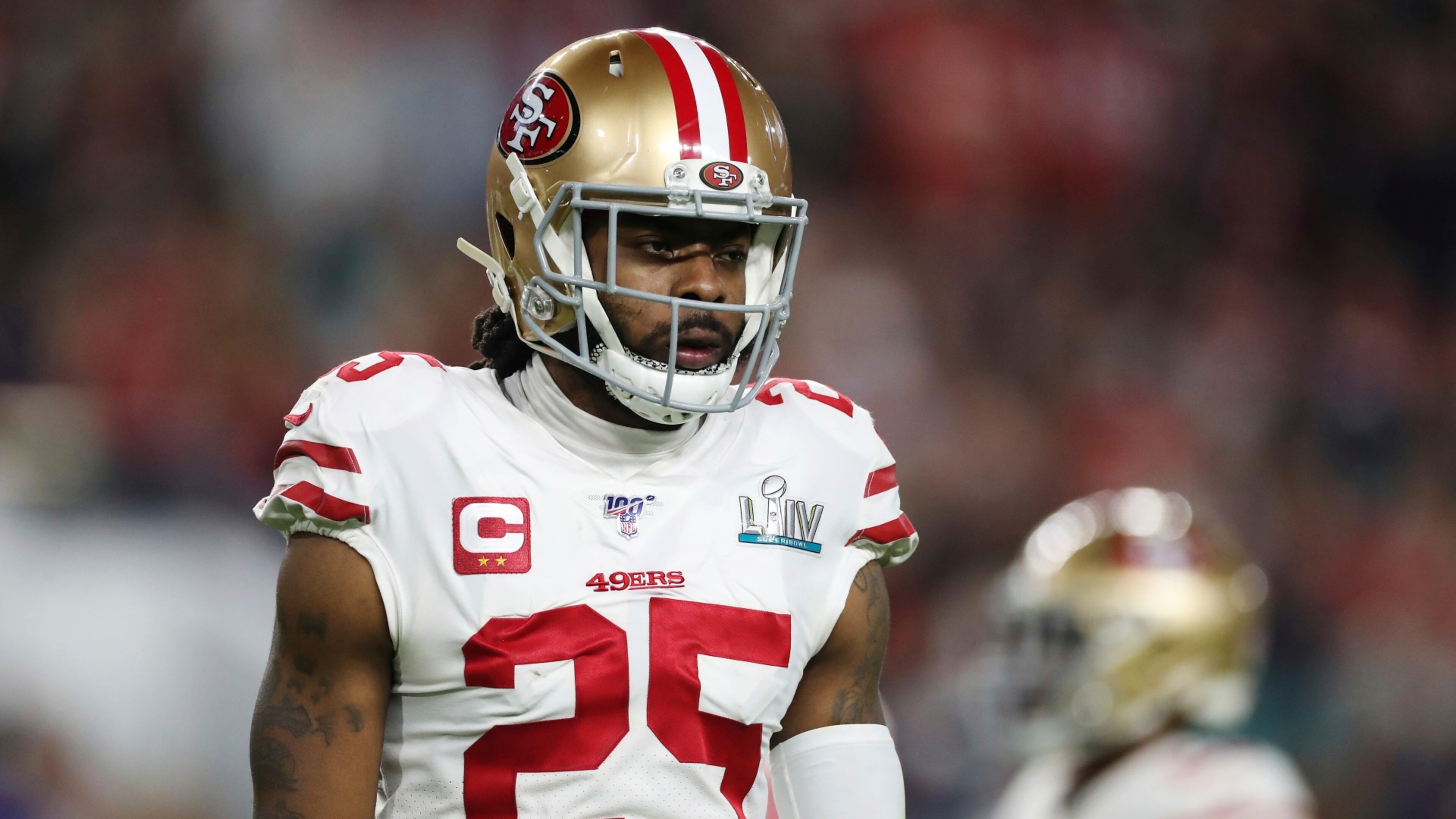 Free-agent NFL cornerback Richard Sherman was arrested Wednesday morning in Seattle on felony charges of burglary and domestic violence and is being held without bail, according to reports. (AJC file photo)