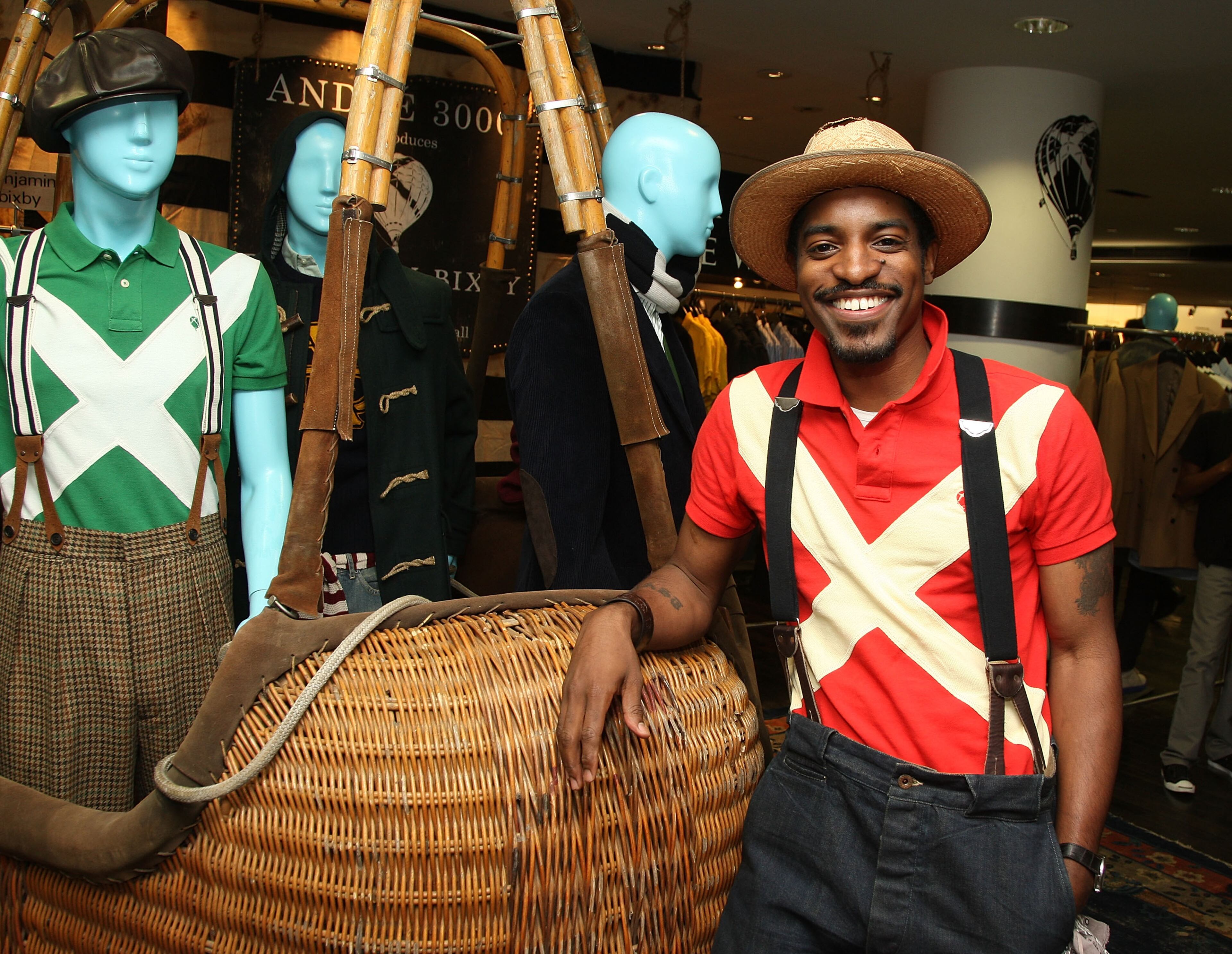 Designer Andre Benjamin poses at Barneys Celebration of Benjamin Bixby's Fall 08 - Spring 09 Menswear Collection during Mercedes-Benz Fashion Week Spring 2009 at Barneys New York on Sept. 4, 2008, in New York City.
