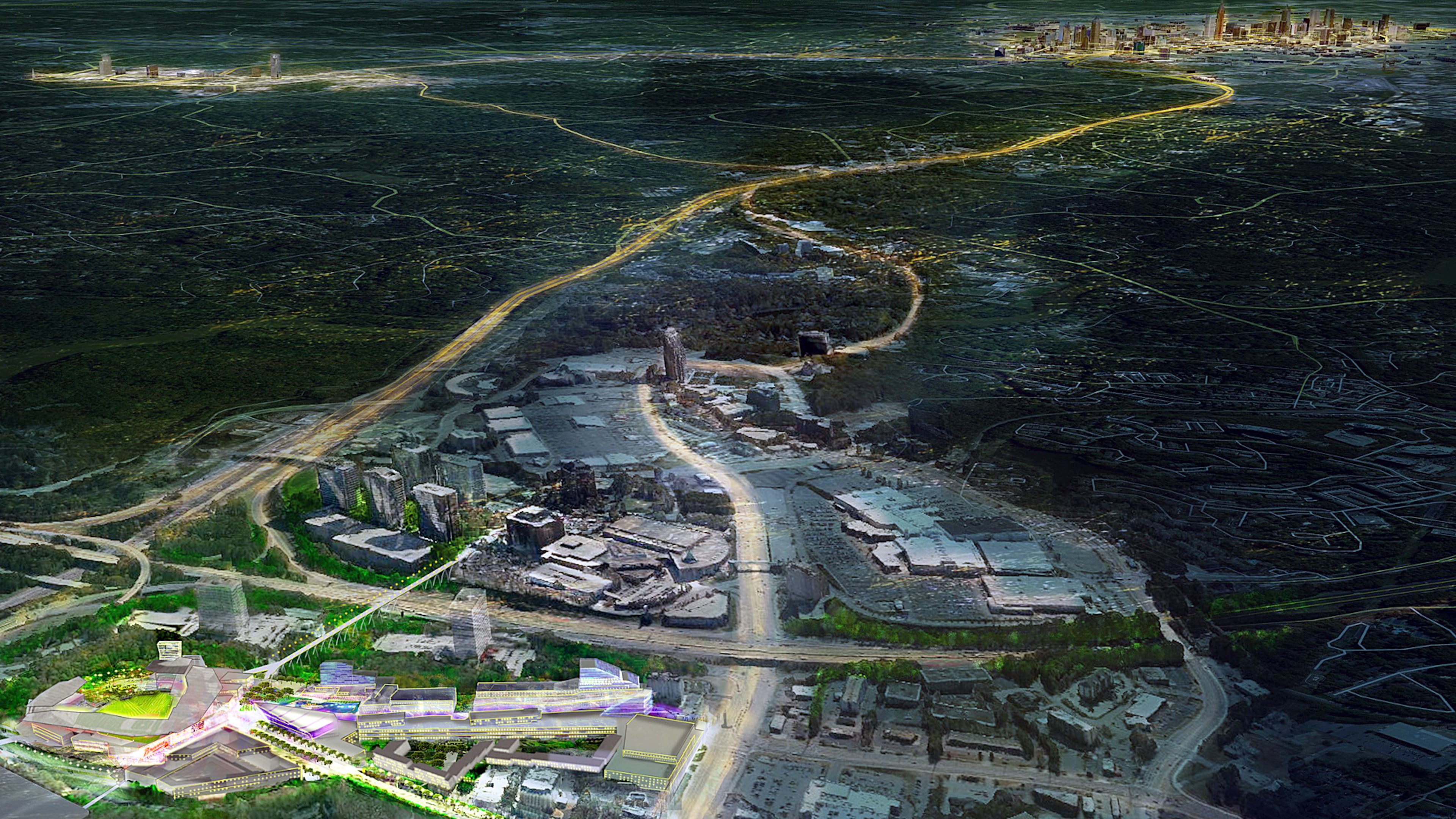 The Atlanta Braves plan to build an entertainment complex around its new $672 million stadium in Cobb County