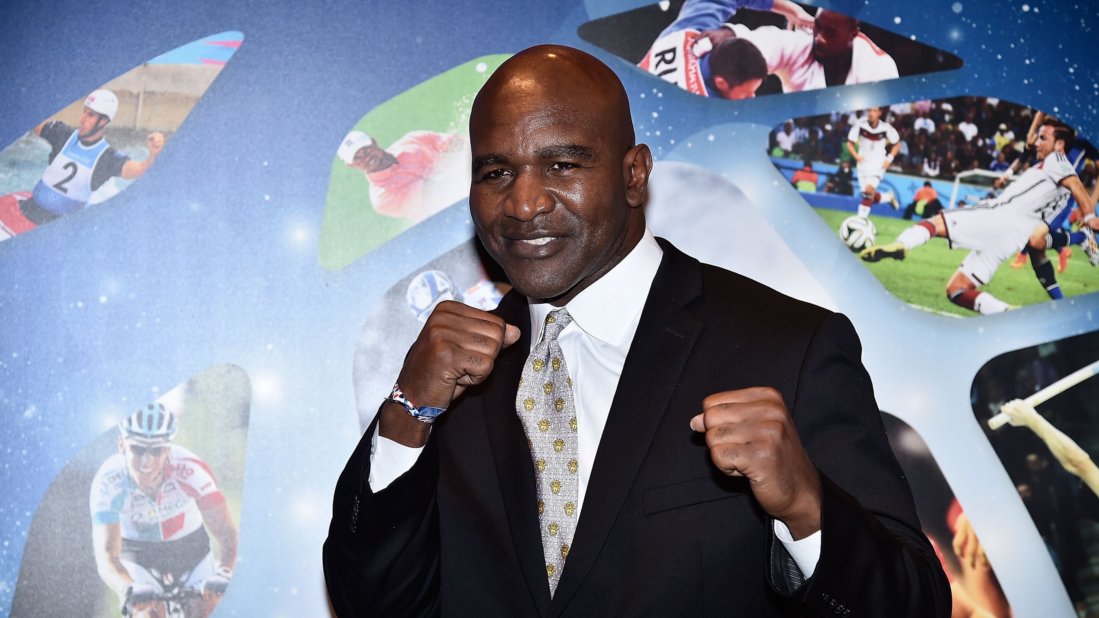 MONTE-CARLO, MONACO - OCTOBER 13: Evander Holyfield attends the Golden Podium award ceremony of the 26th edition of Sportel Monaco at Grimaldi Forum on October 13, 2015 in Monte-Carlo, Monaco. (Photo by Pascal Le Segretain/Getty Images For Sportel Monaco)