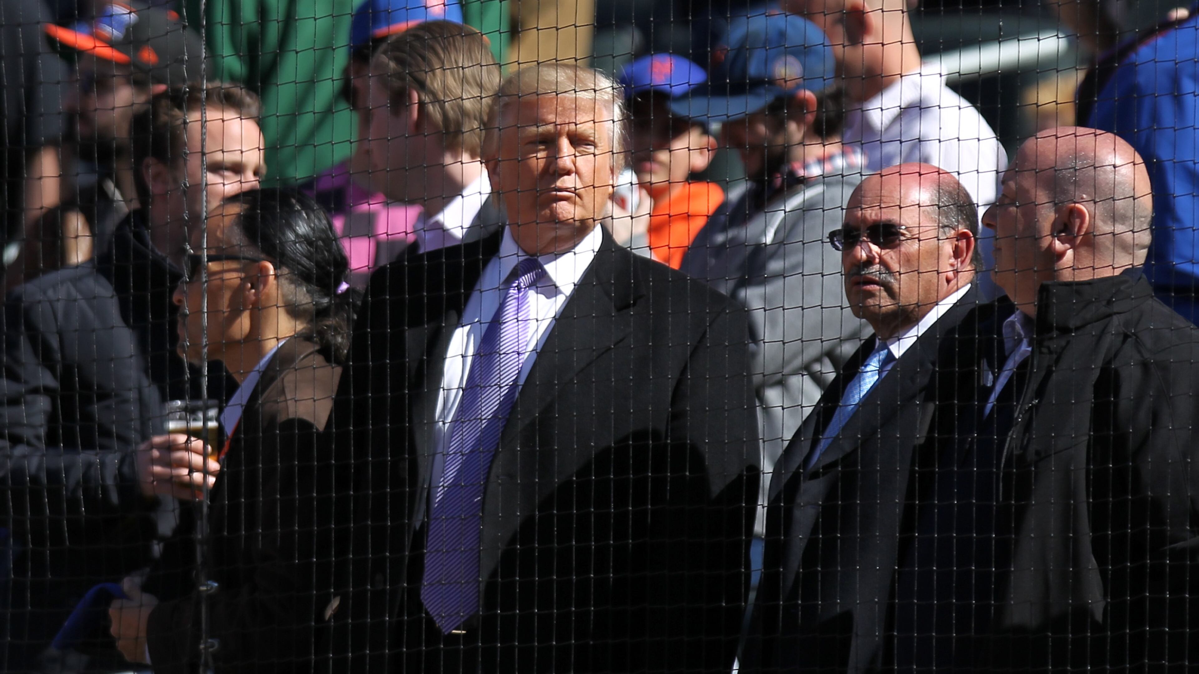 FILE PHOTO - Donald Trump attends the Opening Day Game between the New York Mets and the Atlanta Braves at Citi Field on April 5, 2012 in New York City. (Photo by Nick Laham/Getty Images)